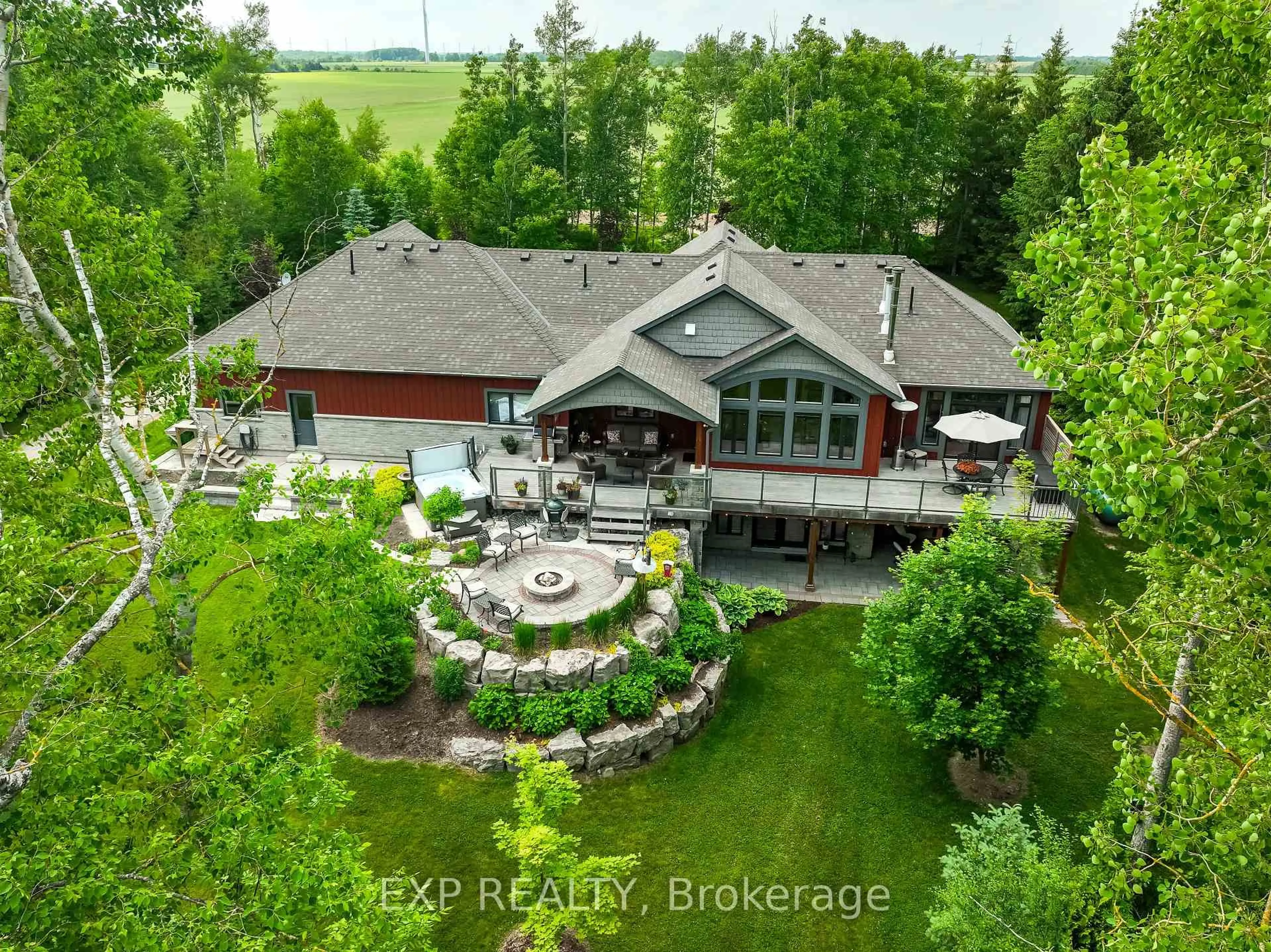 A pic from outside/outdoor area/front of a property/back of a property/a pic from drone, unknown for 282258 Concession 4-5 Rd, East Luther Grand Valley Ontario L9W 0W4
