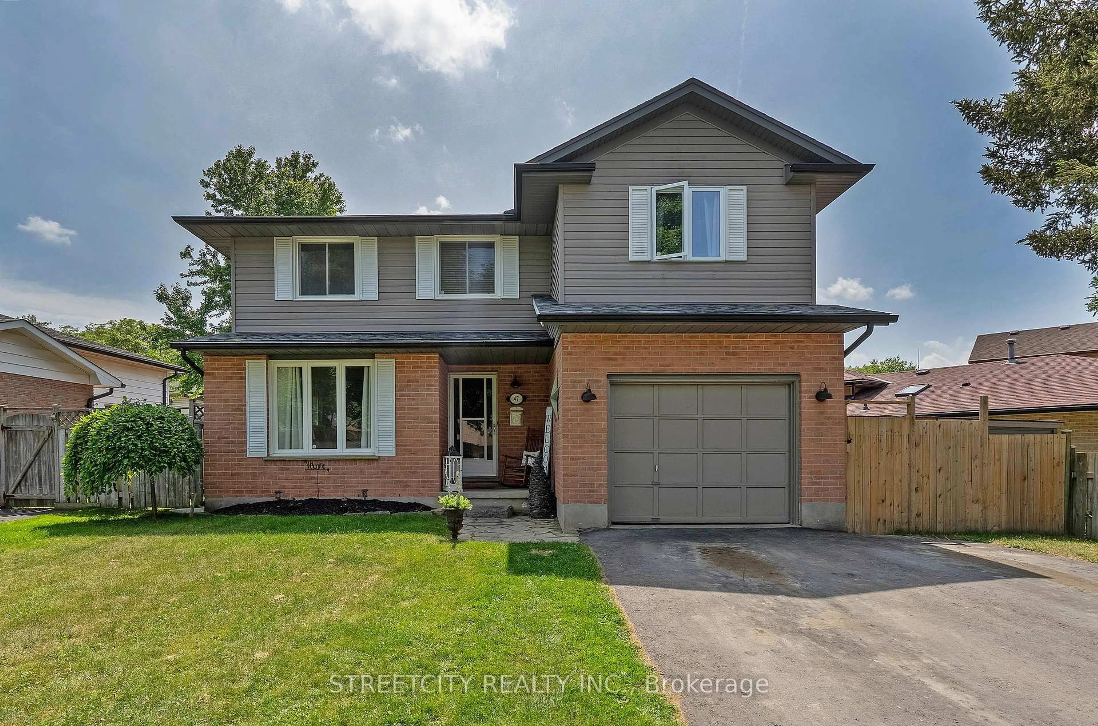Home with brick exterior material, street for 47 Fox Hollow Cres, London North Ontario N6G 3R1