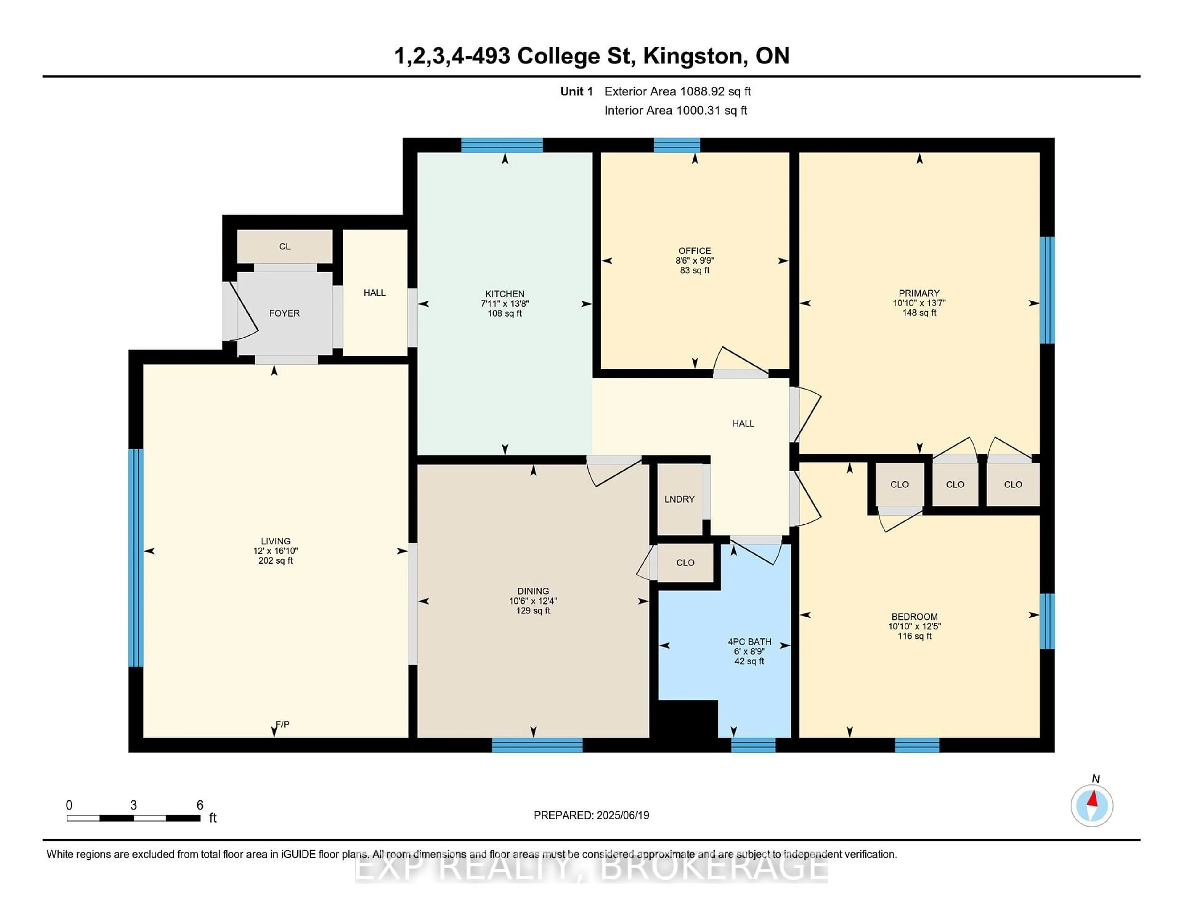 Floor plan for 493 COLLEGE St, Kingston Ontario K7L 4M8