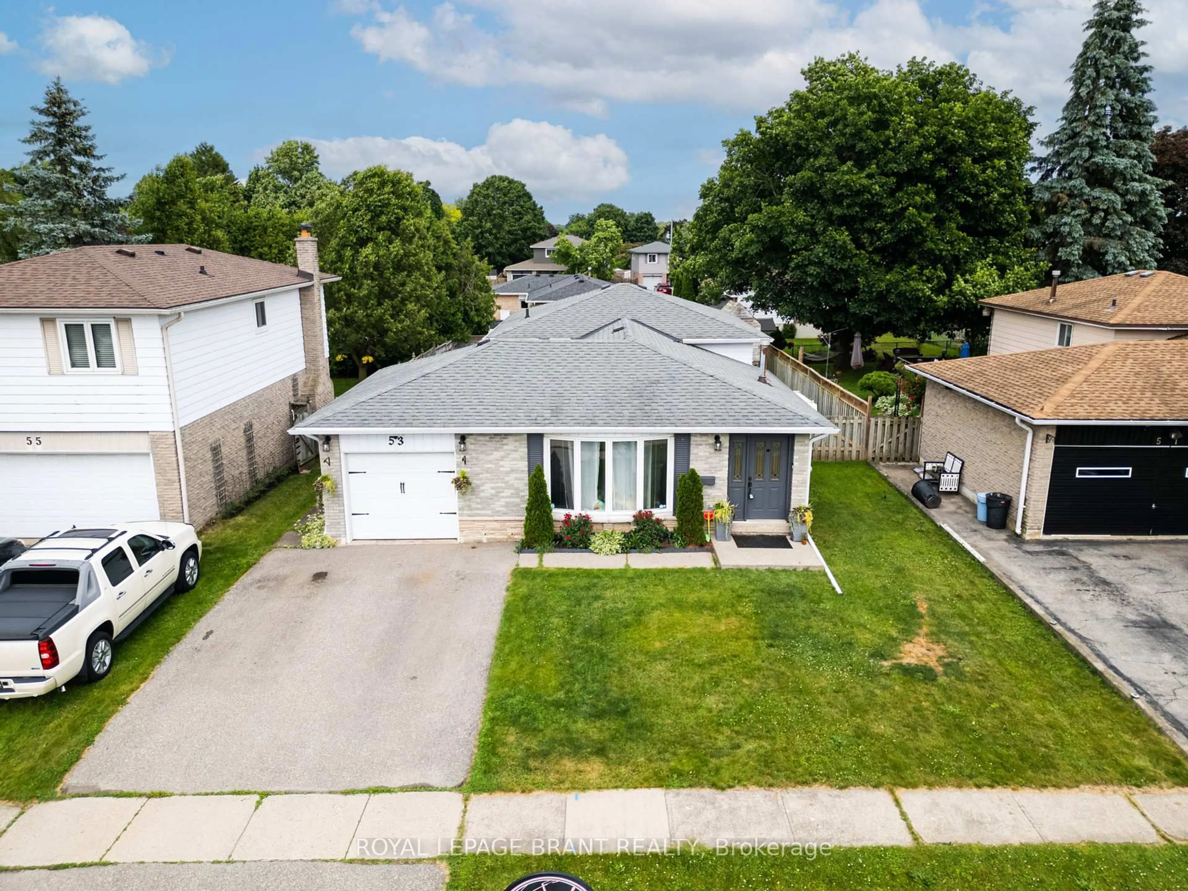 A pic from outside/outdoor area/front of a property/back of a property/a pic from drone, street for 53 Abeles Ave, Brant Ontario N3L 3N8