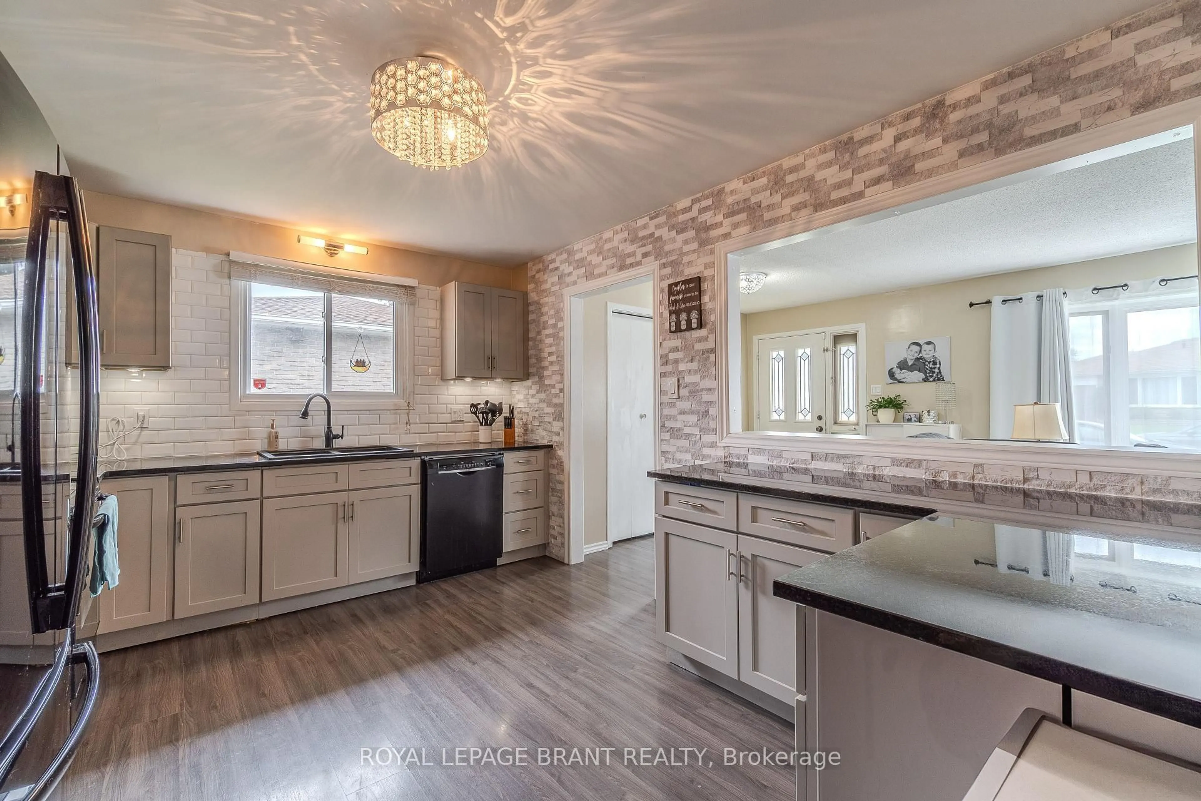 Open concept kitchen, ceramic/tile floor for 53 Abeles Ave, Brant Ontario N3L 3N8
