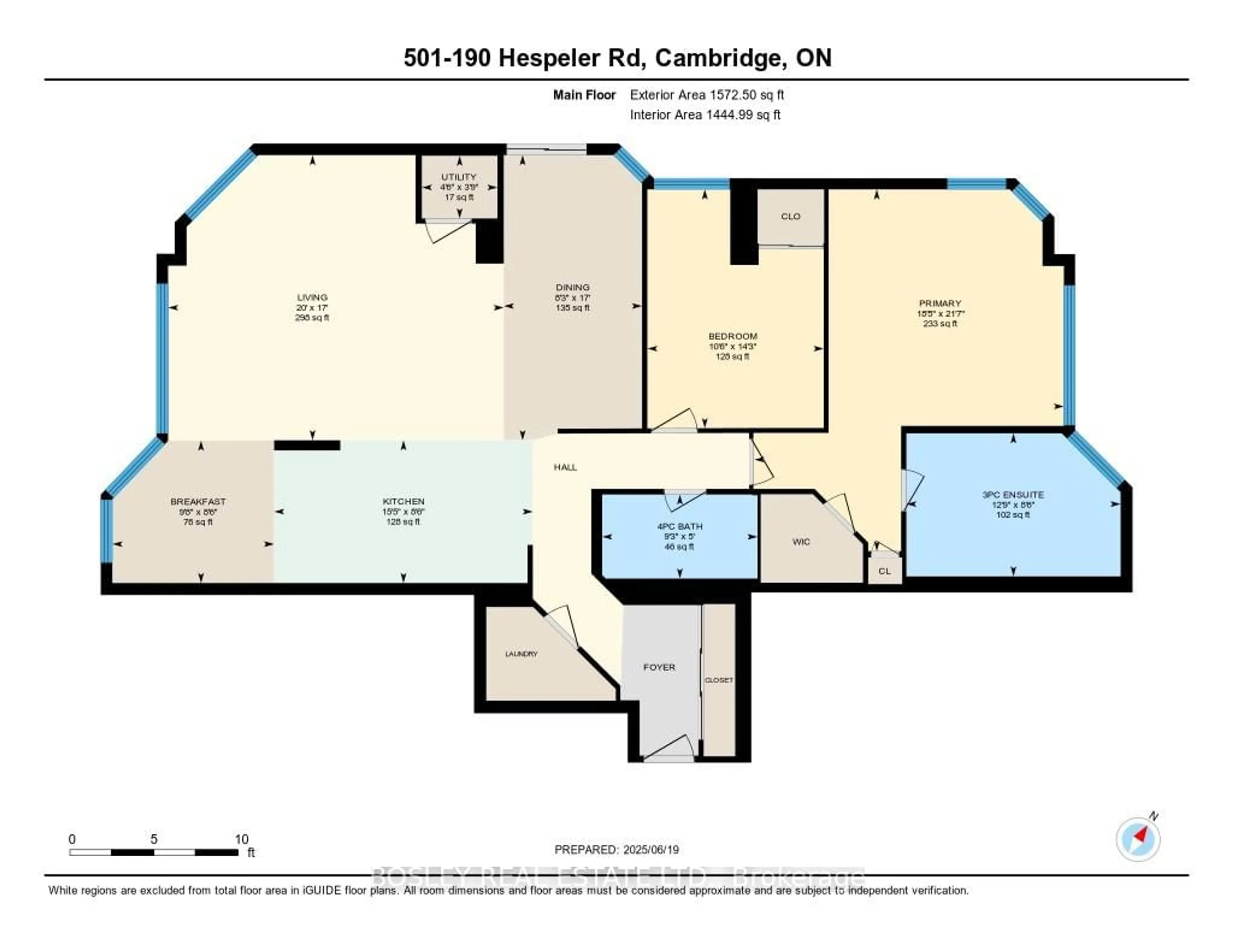 Floor plan for 190 Hespeler Rd #501, Cambridge Ontario N1R 8B8