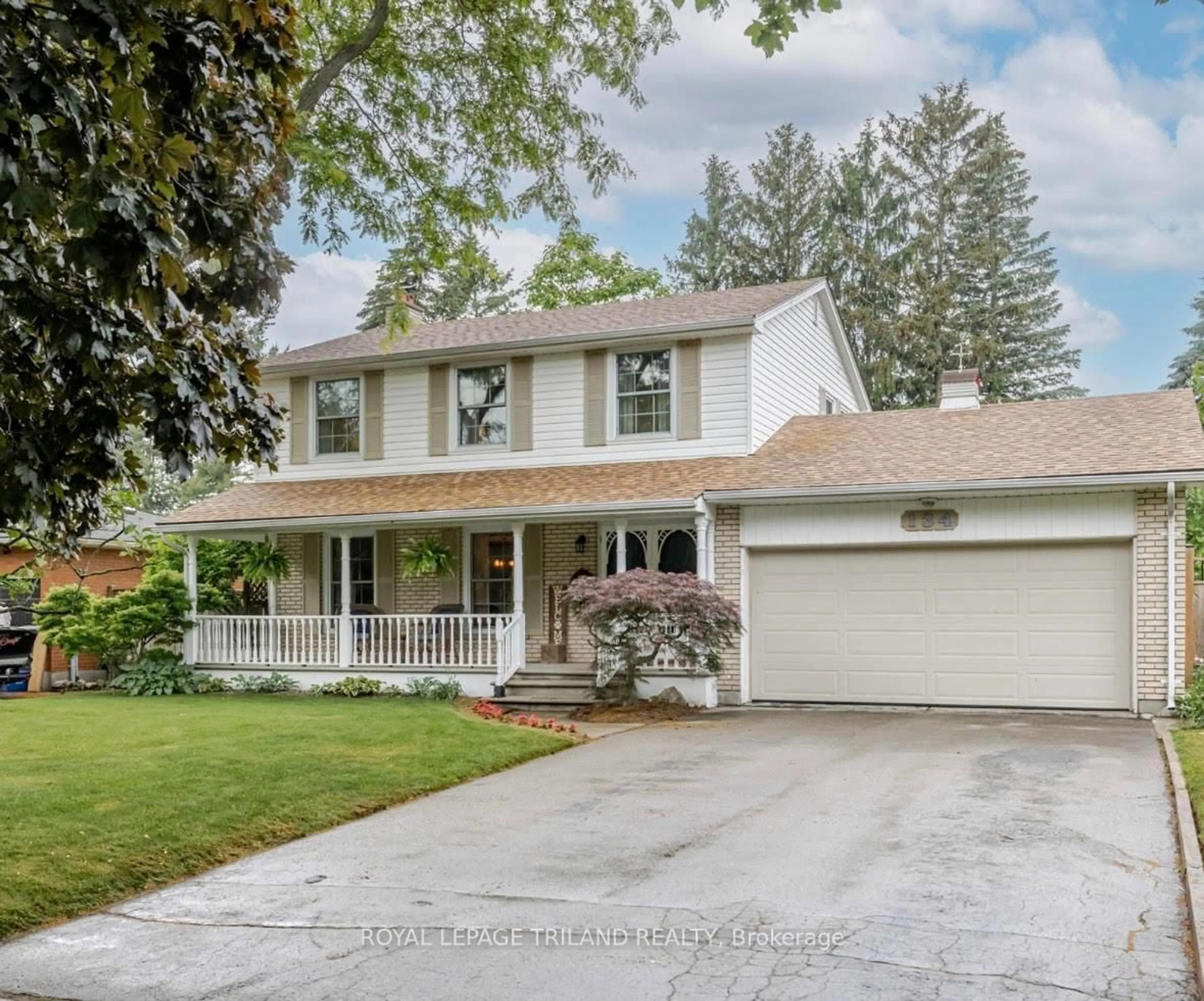 Home with vinyl exterior material, street for 134 Rutherford Ave, Aylmer Ontario N5H 2N8