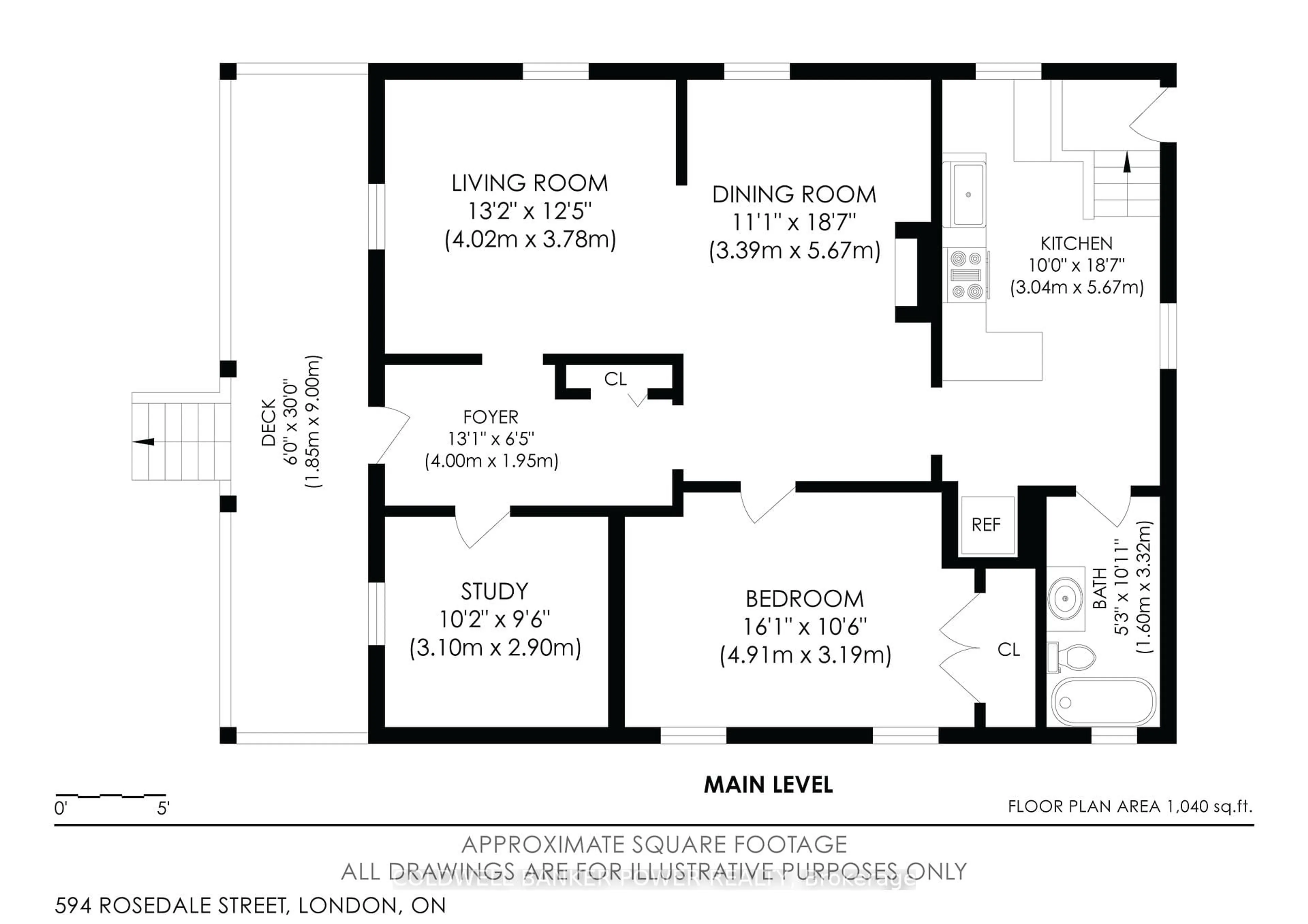 Floor plan for 594 Rosedale St, London East Ontario N6B 2C6