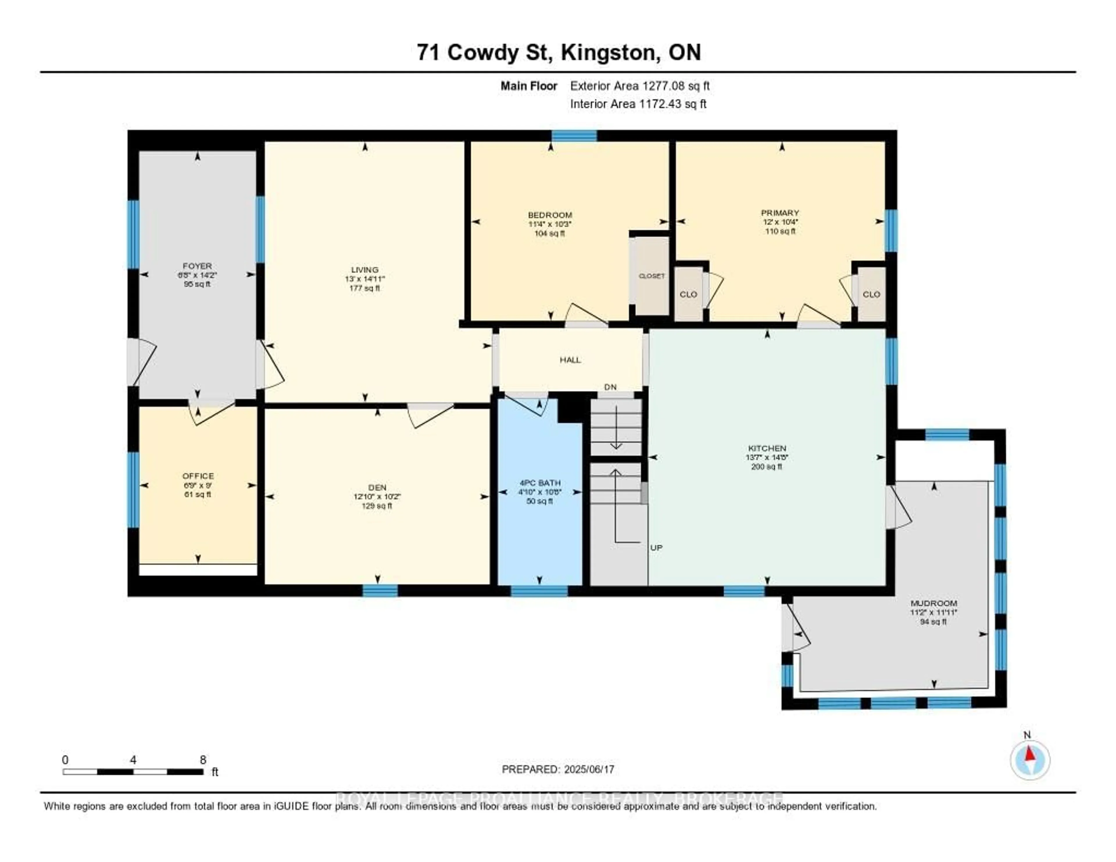 Floor plan for 71 Cowdy St, Kingston Ontario K7K 3W1