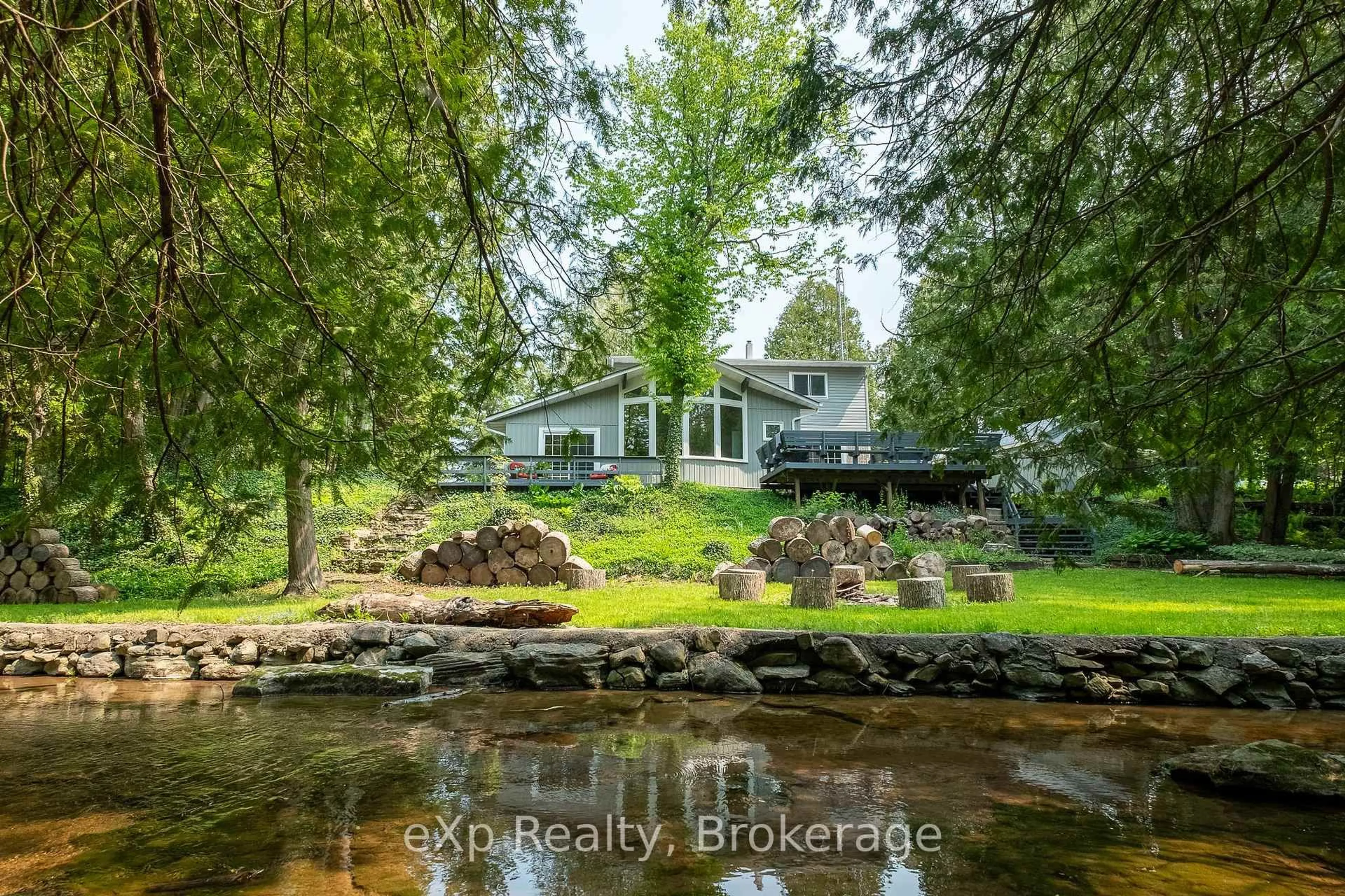 A pic from outside/outdoor area/front of a property/back of a property/a pic from drone, water/lake/river/ocean view for 19 & 23 Front St, South Bruce Peninsula Ontario N0H 2T0