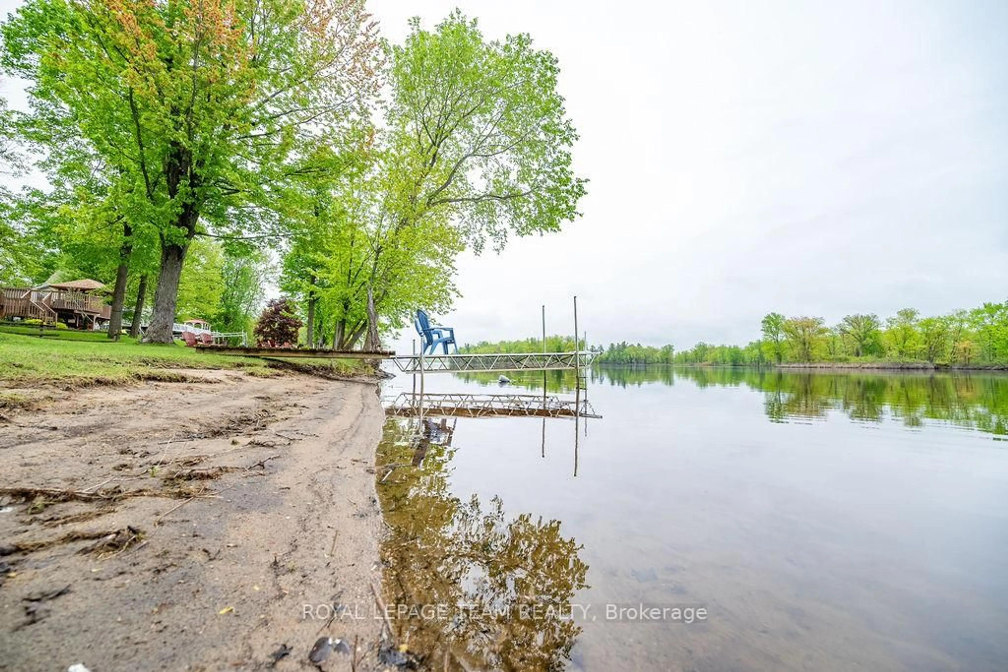 Patio, water/lake/river/ocean view for 52 Big Island Tr, Foresters Falls Ontario K0J 1V0