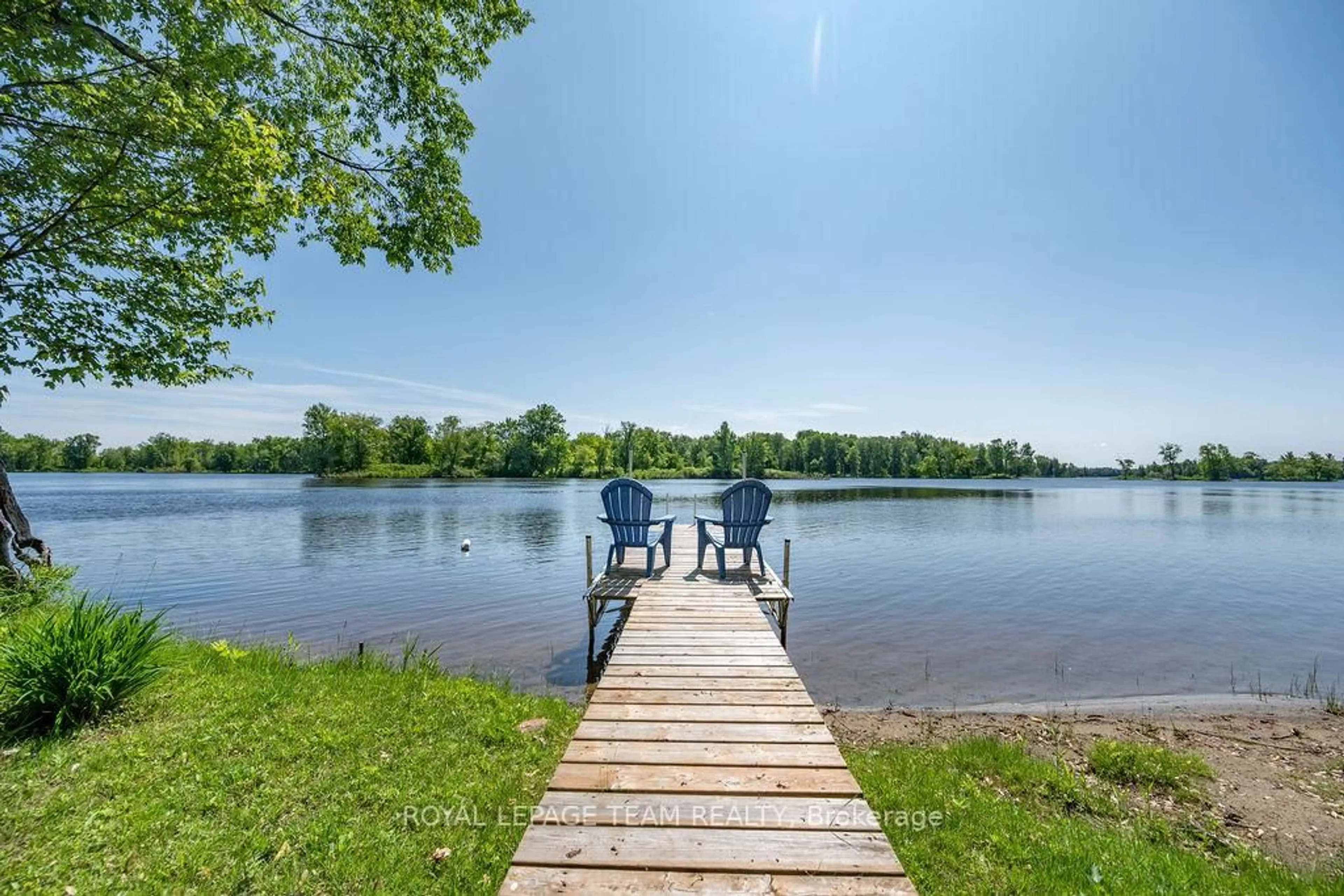 Patio, water/lake/river/ocean view for 52 Big Island Tr, Foresters Falls Ontario K0J 1V0