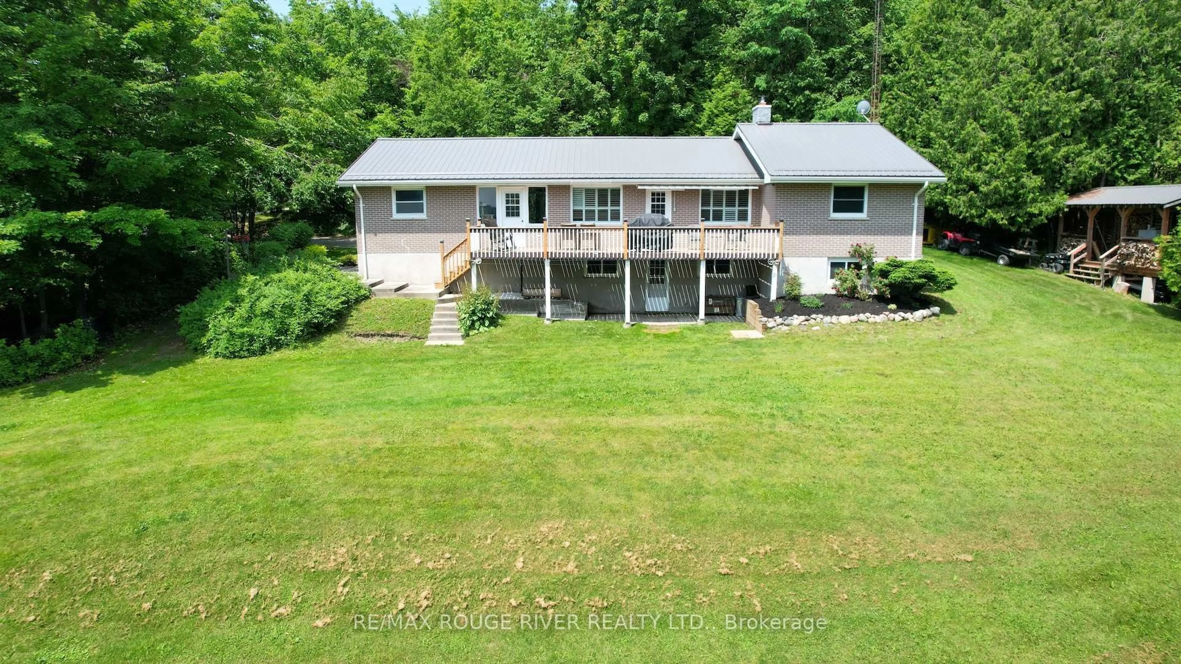 A pic from outside/outdoor area/front of a property/back of a property/a pic from drone, water/lake/river/ocean view for 363 Earl Rd, Hamilton Township Ontario K0K 2H0