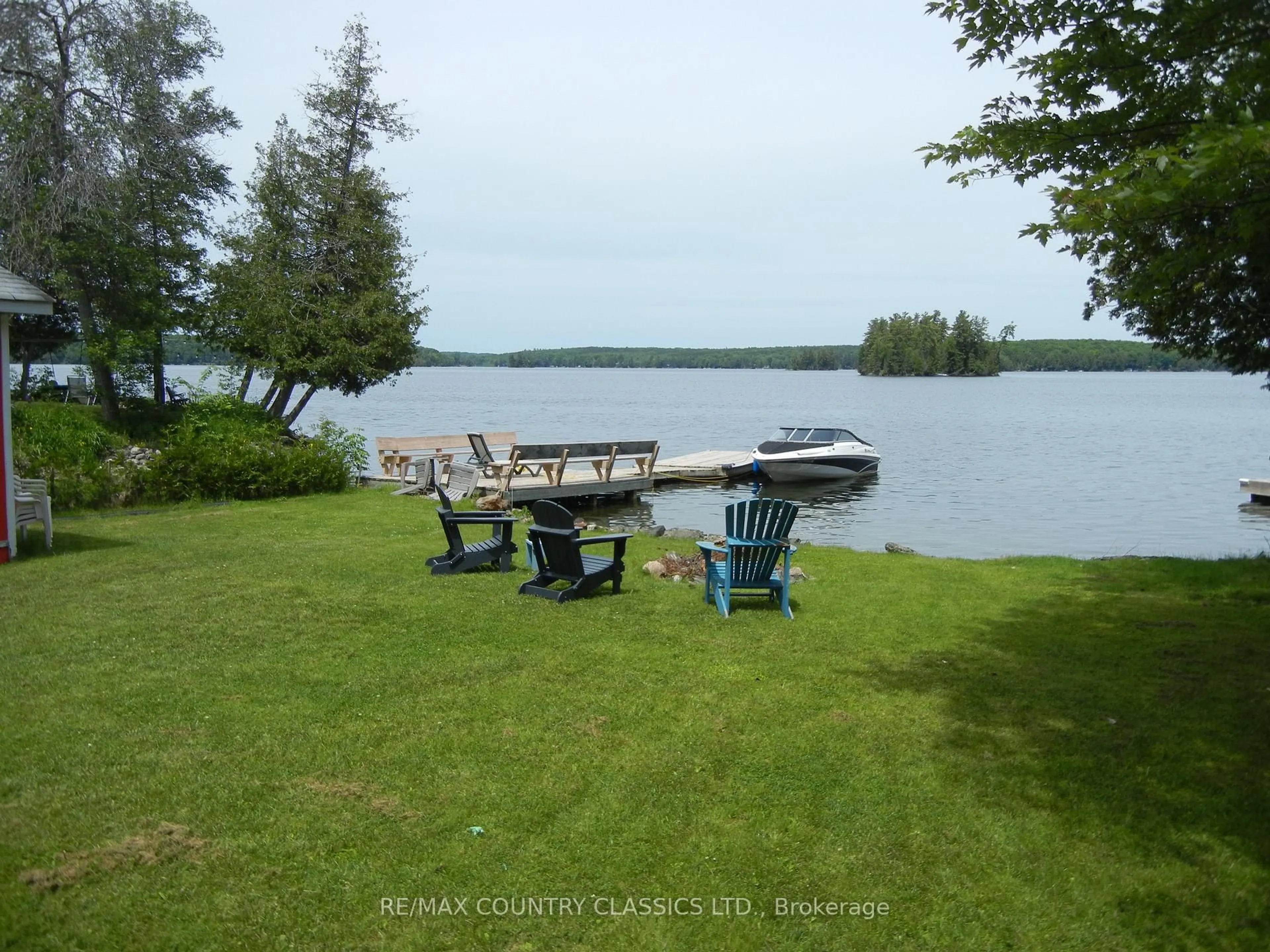 Patio, water/lake/river/ocean view for 37 Goldfinch Lane, North Kawartha Ontario K0L 1A0