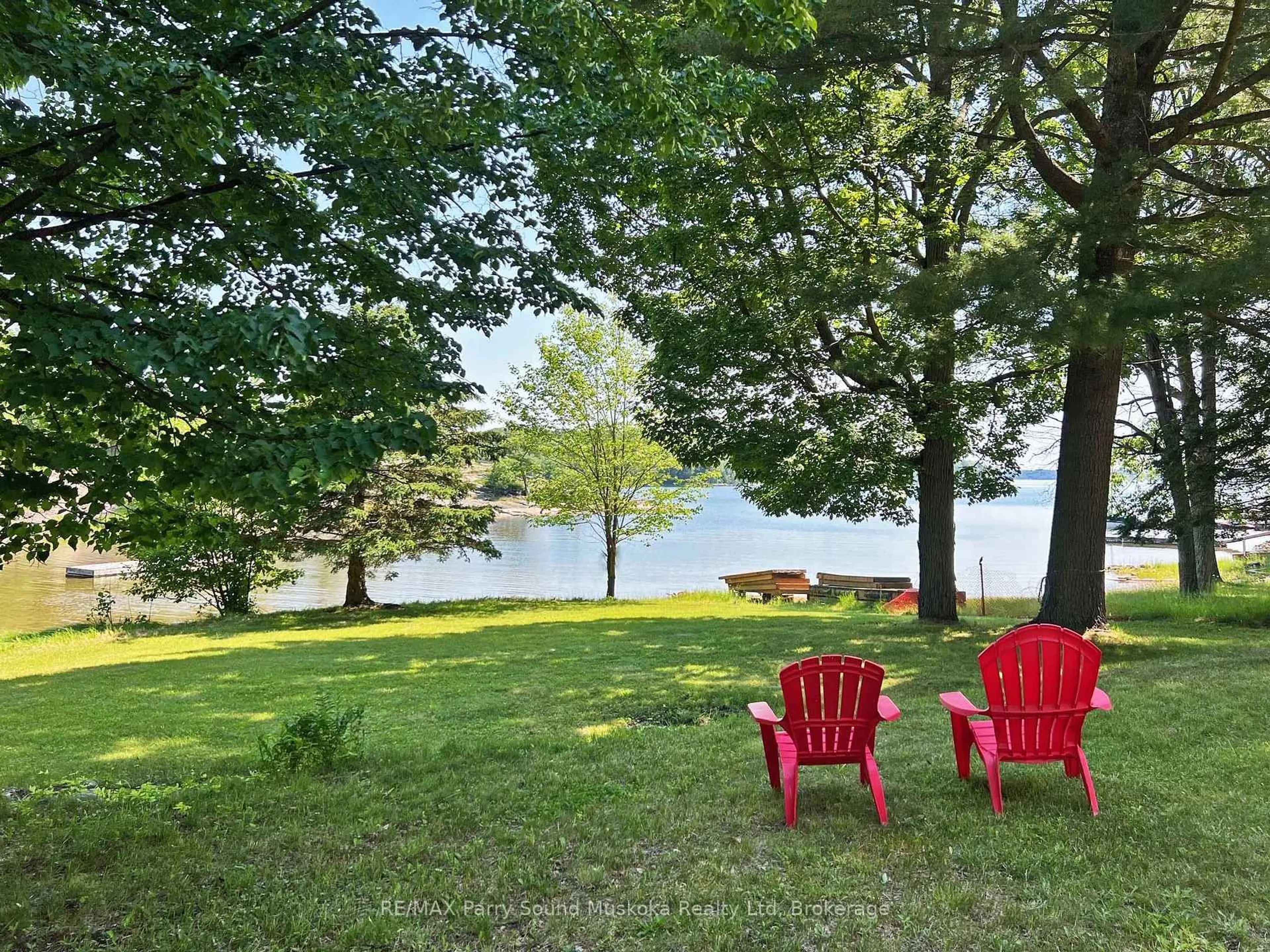 Patio, water/lake/river/ocean view for 10 Pine Valley Dr, Carling Ontario P0G 1G0