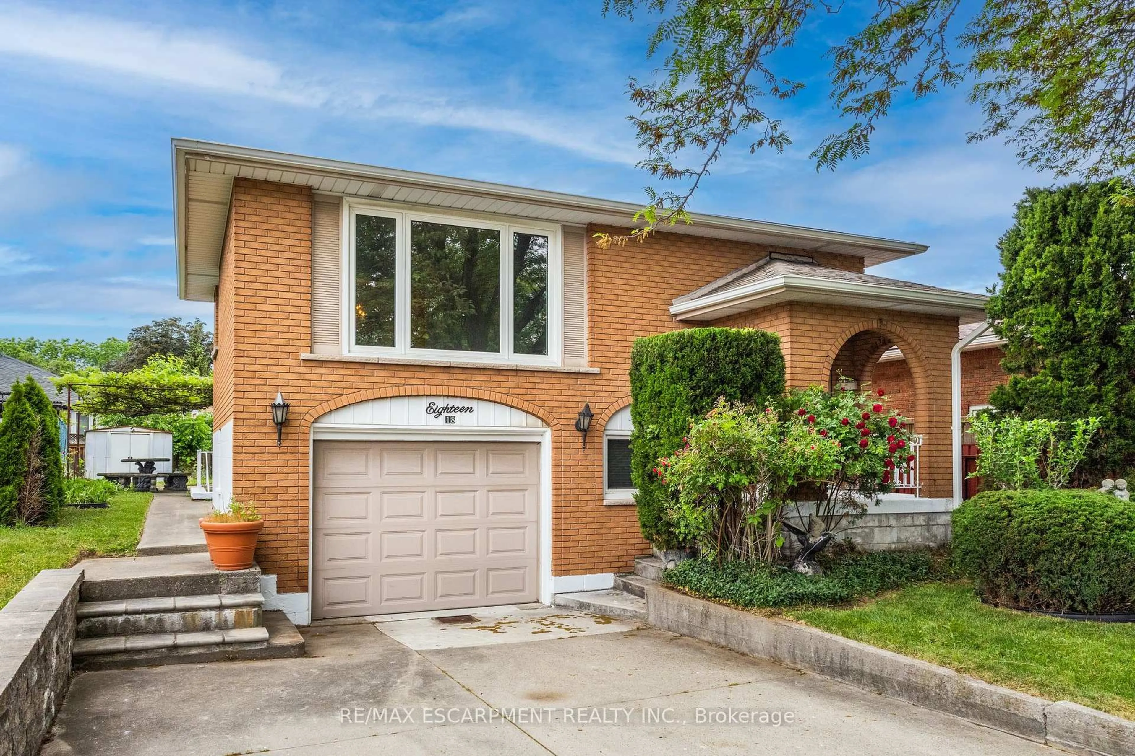 Home with brick exterior material, street for 18 Renner Crt, Hamilton Ontario L8K 6J4