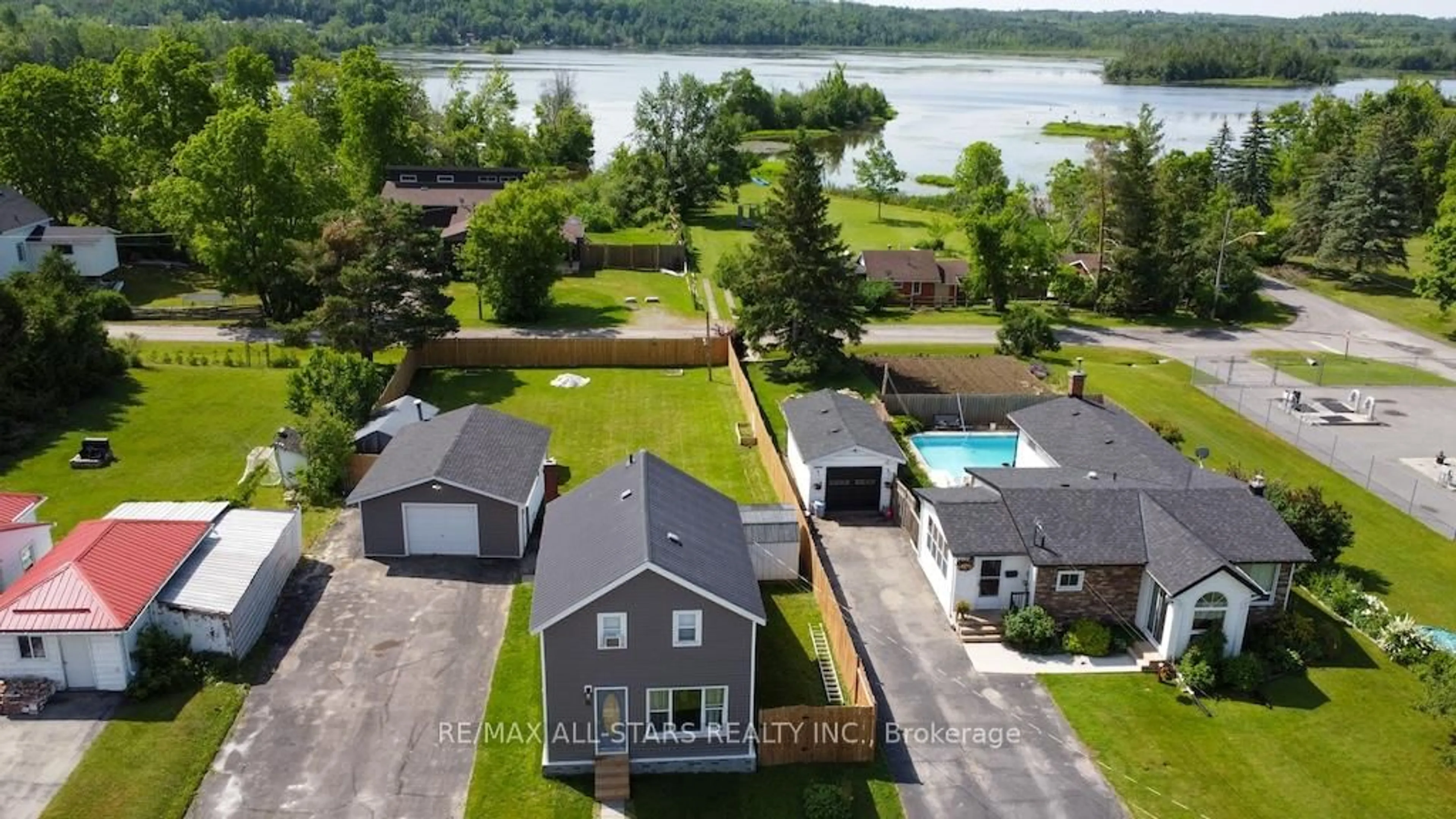 A pic from outside/outdoor area/front of a property/back of a property/a pic from drone, water/lake/river/ocean view for 6 Mary St, Kawartha Lakes Ontario K0L 2W0