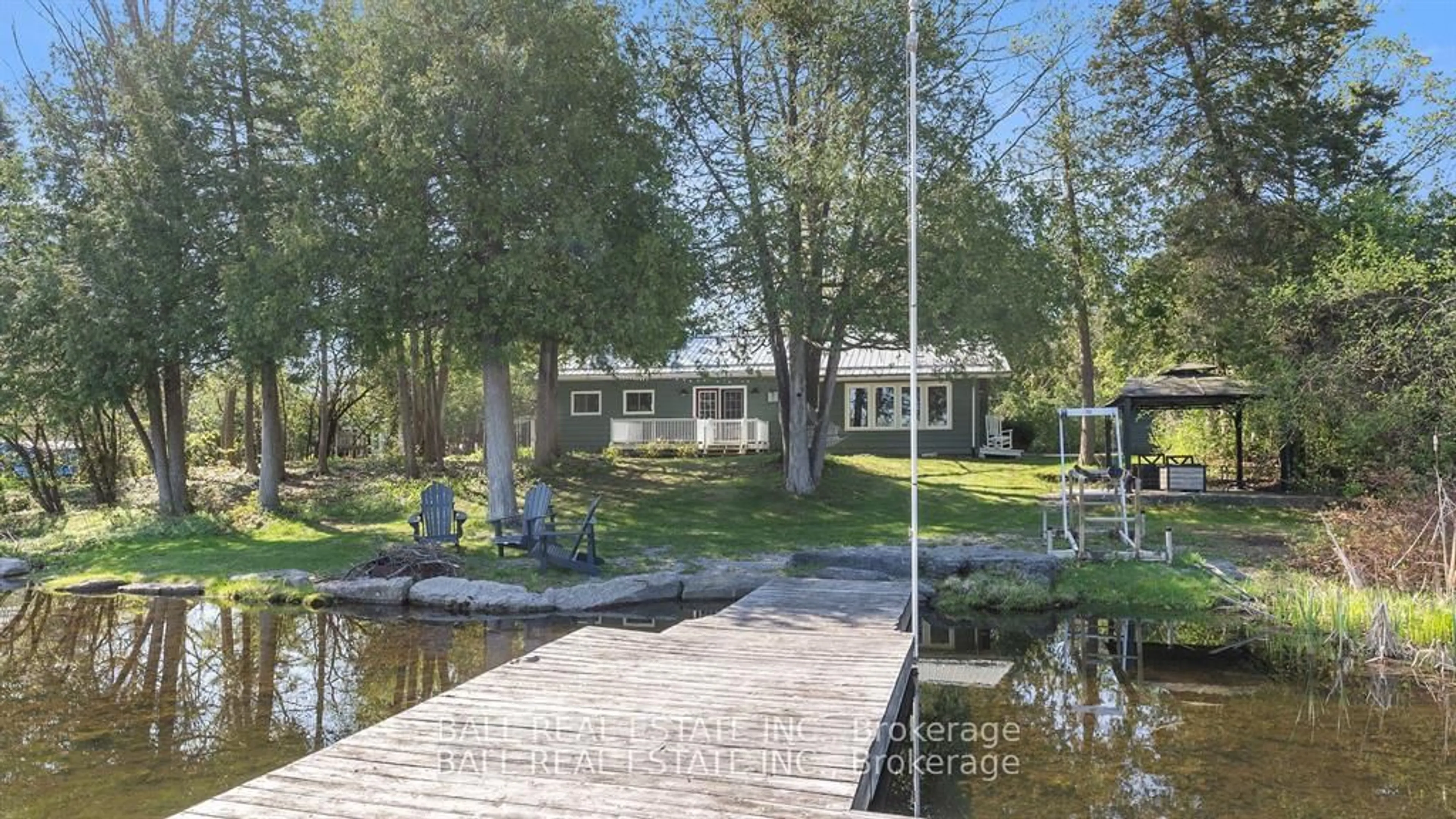 A pic from outside/outdoor area/front of a property/back of a property/a pic from drone, water/lake/river/ocean view for 24 Little Bob Dr, Kawartha Lakes Ontario K0M 1A0
