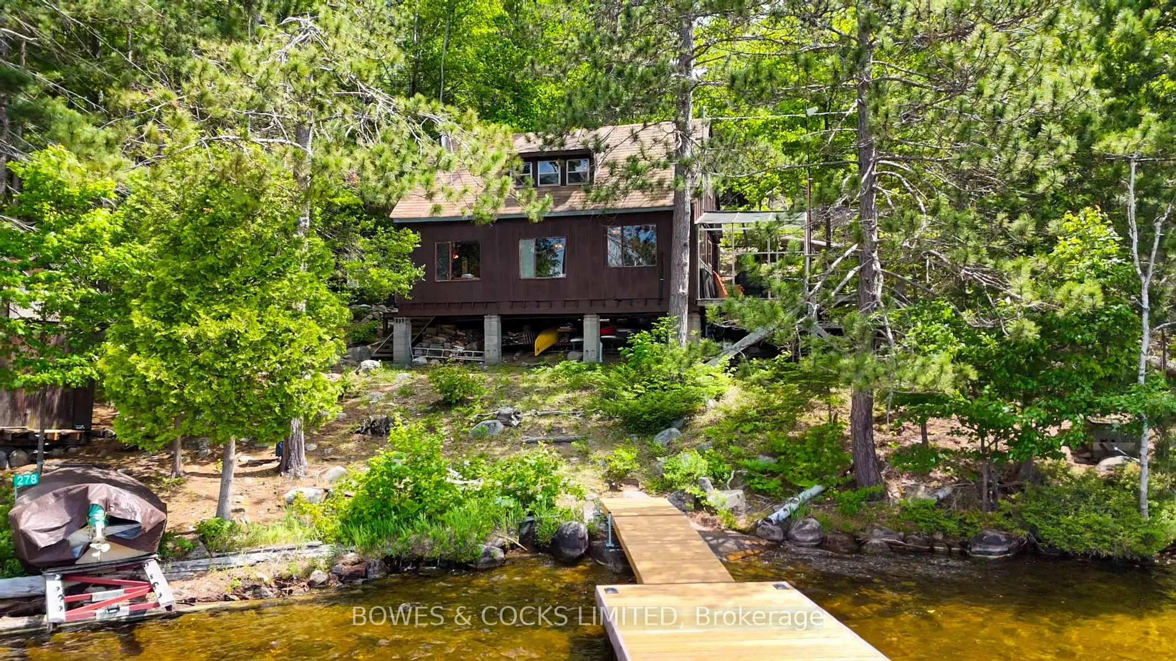 A pic from outside/outdoor area/front of a property/back of a property/a pic from drone, water/lake/river/ocean view for 278 Weslemkoon Lake WAO, Hastings Ontario K0L 1W0