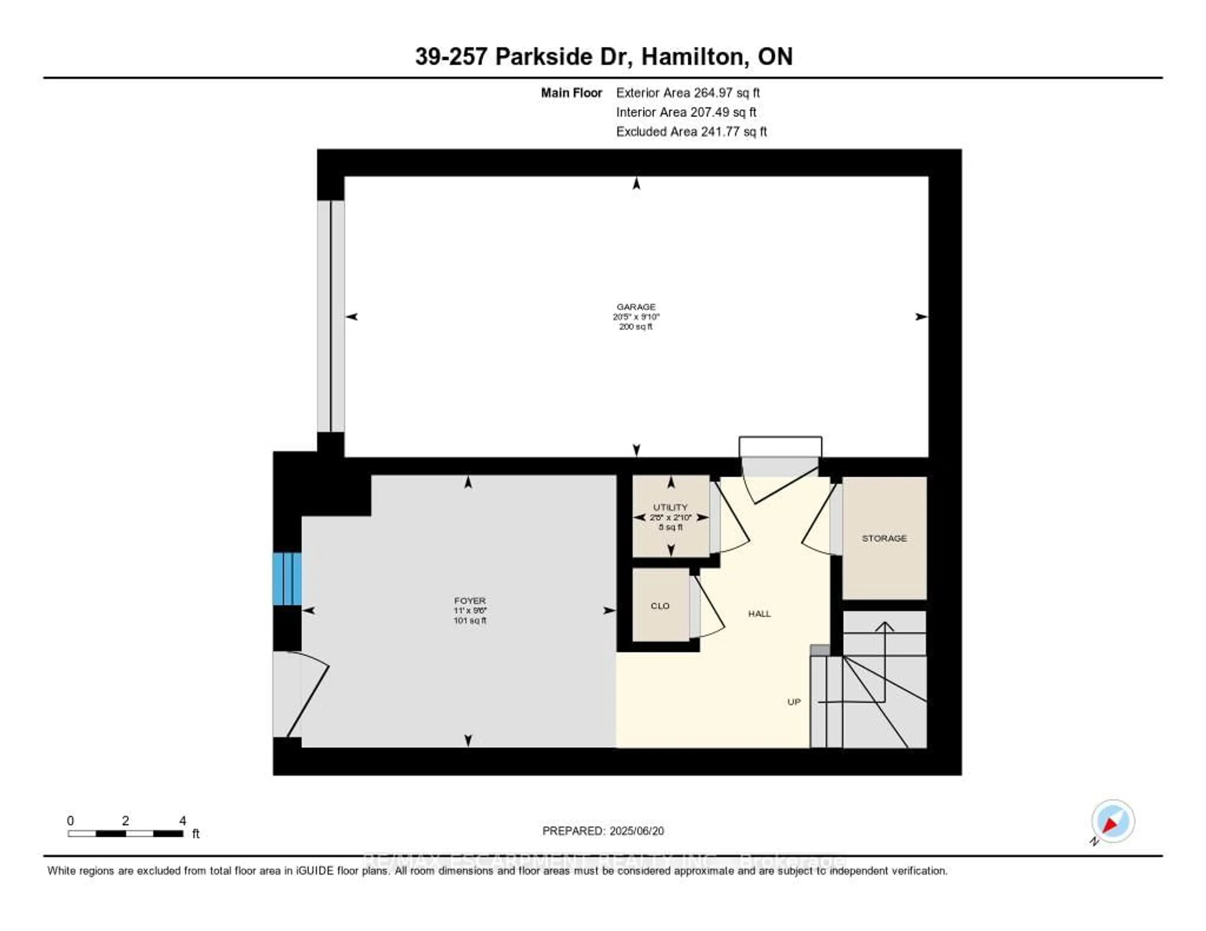 Floor plan for 257 Parkside Dr #39, Hamilton Ontario L8B 0W5