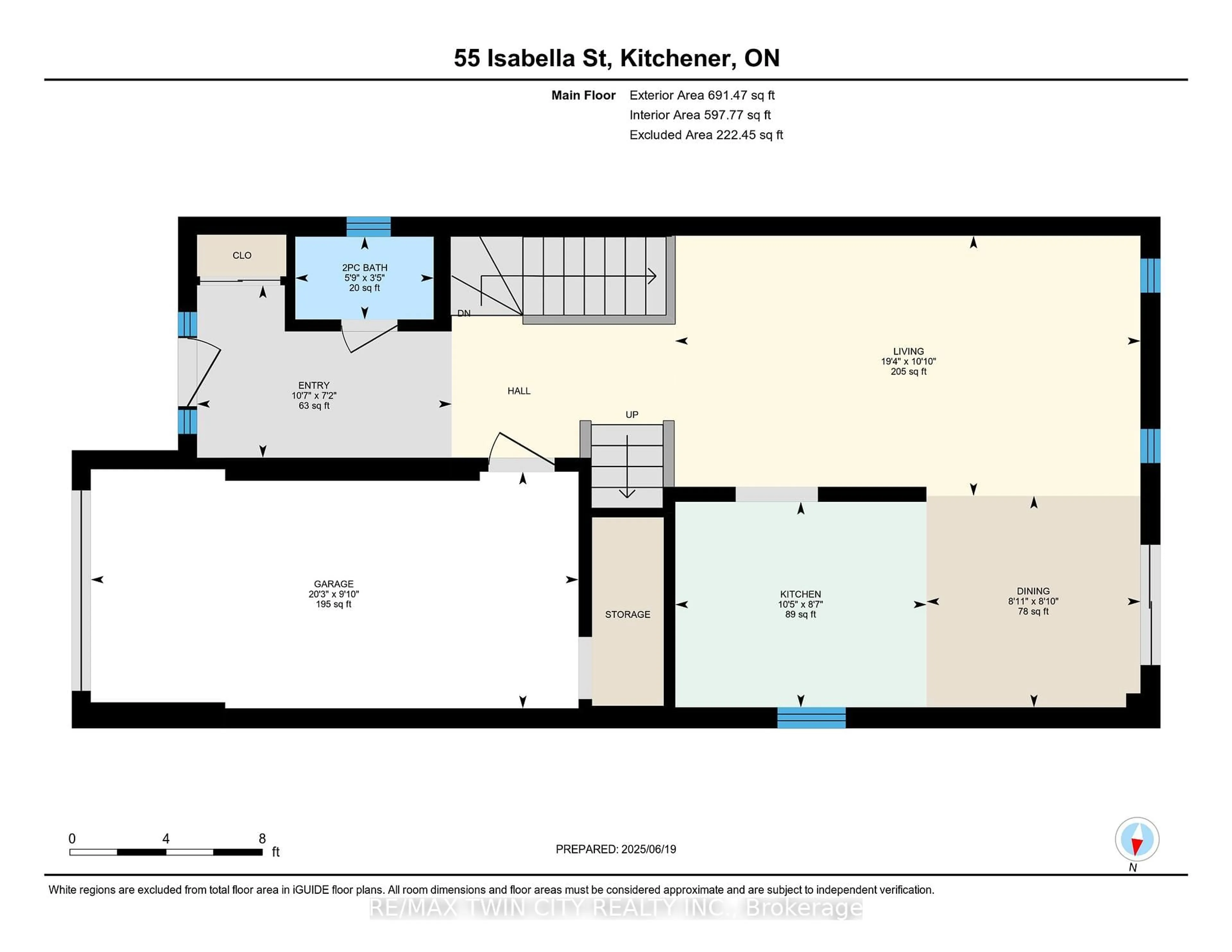 Floor plan for 55 Isabella St, Kitchener Ontario N2E 4J8