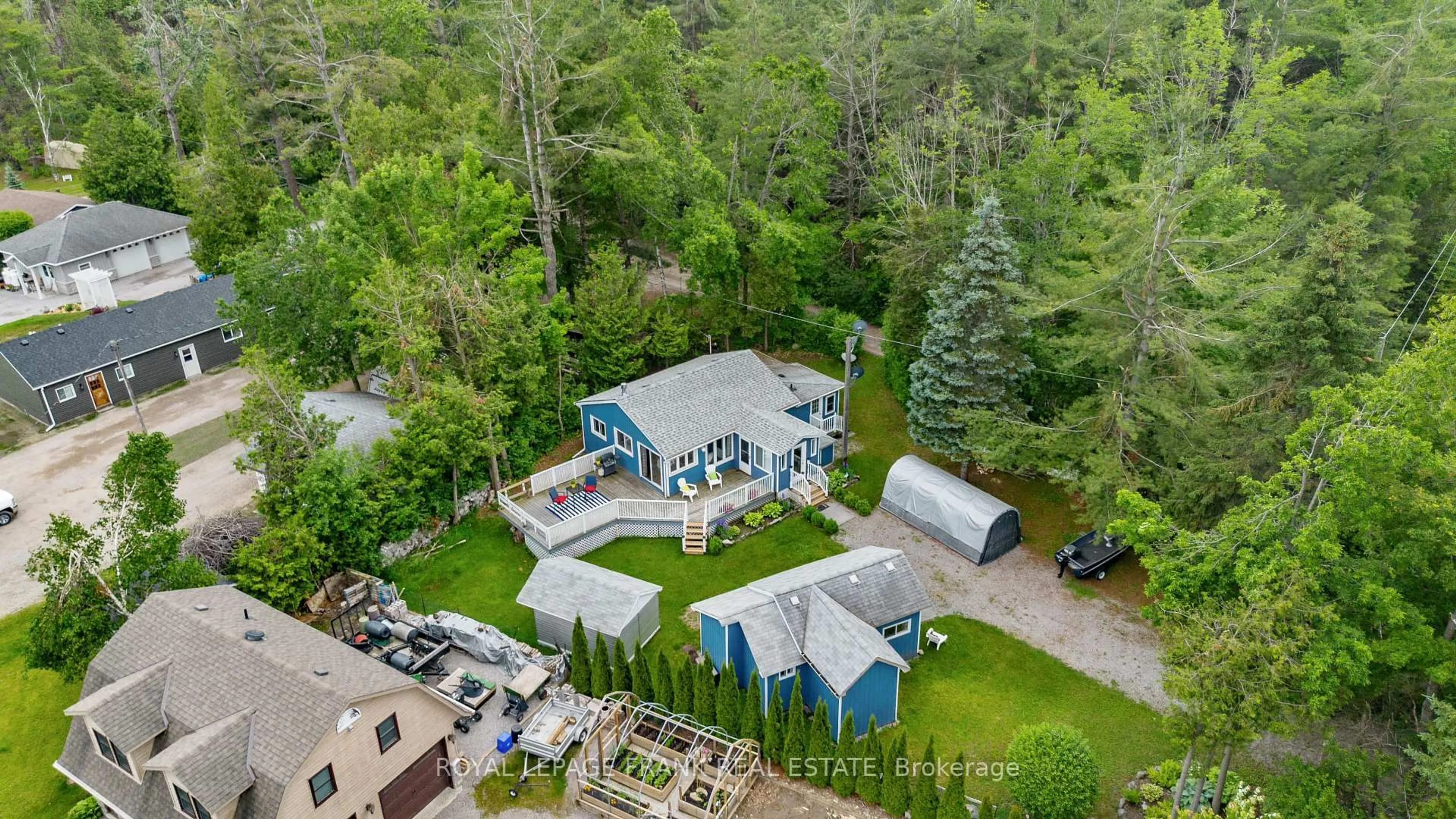 A pic from outside/outdoor area/front of a property/back of a property/a pic from drone, unknown for 68 Walmac Shores Rd, Kawartha Lakes Ontario K0M 1A0