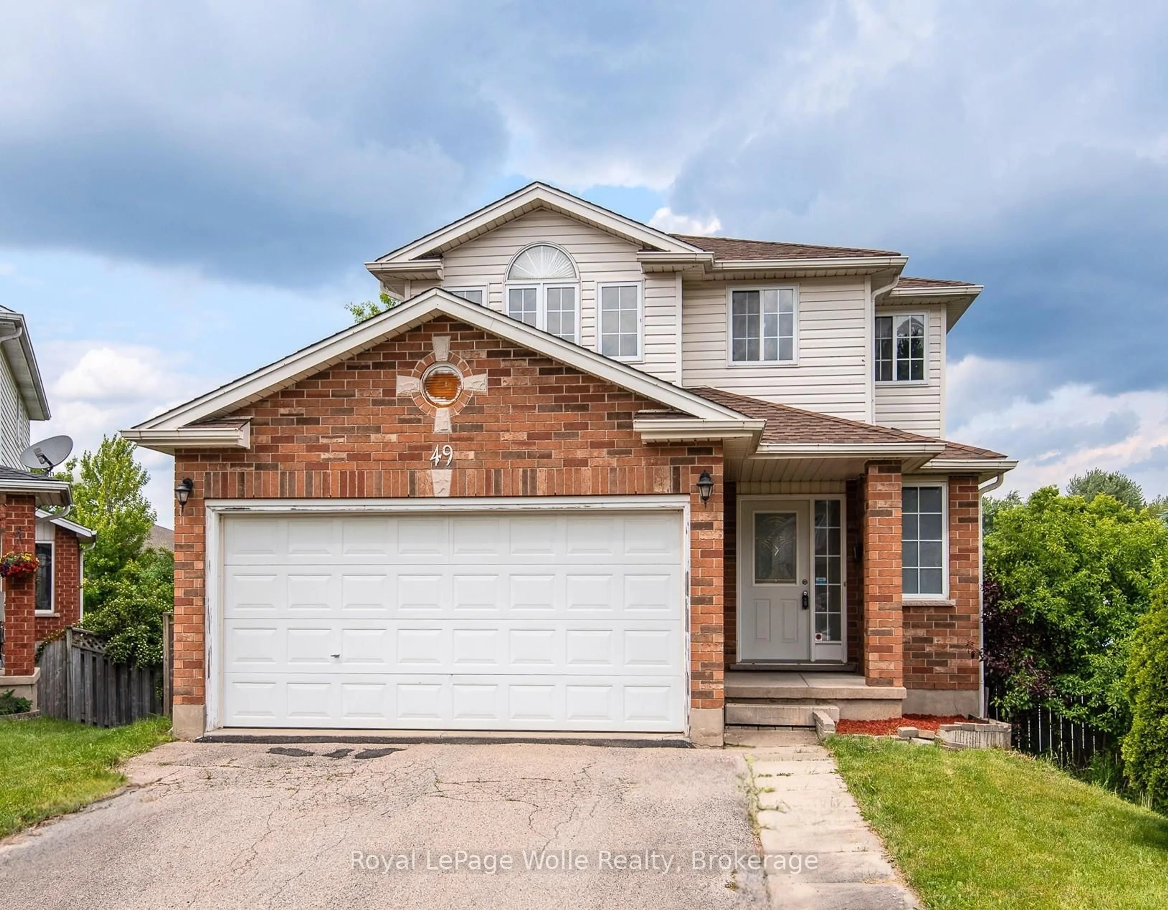 Home with brick exterior material, street for 49 Bond Crt, Guelph Ontario N1H 8N6