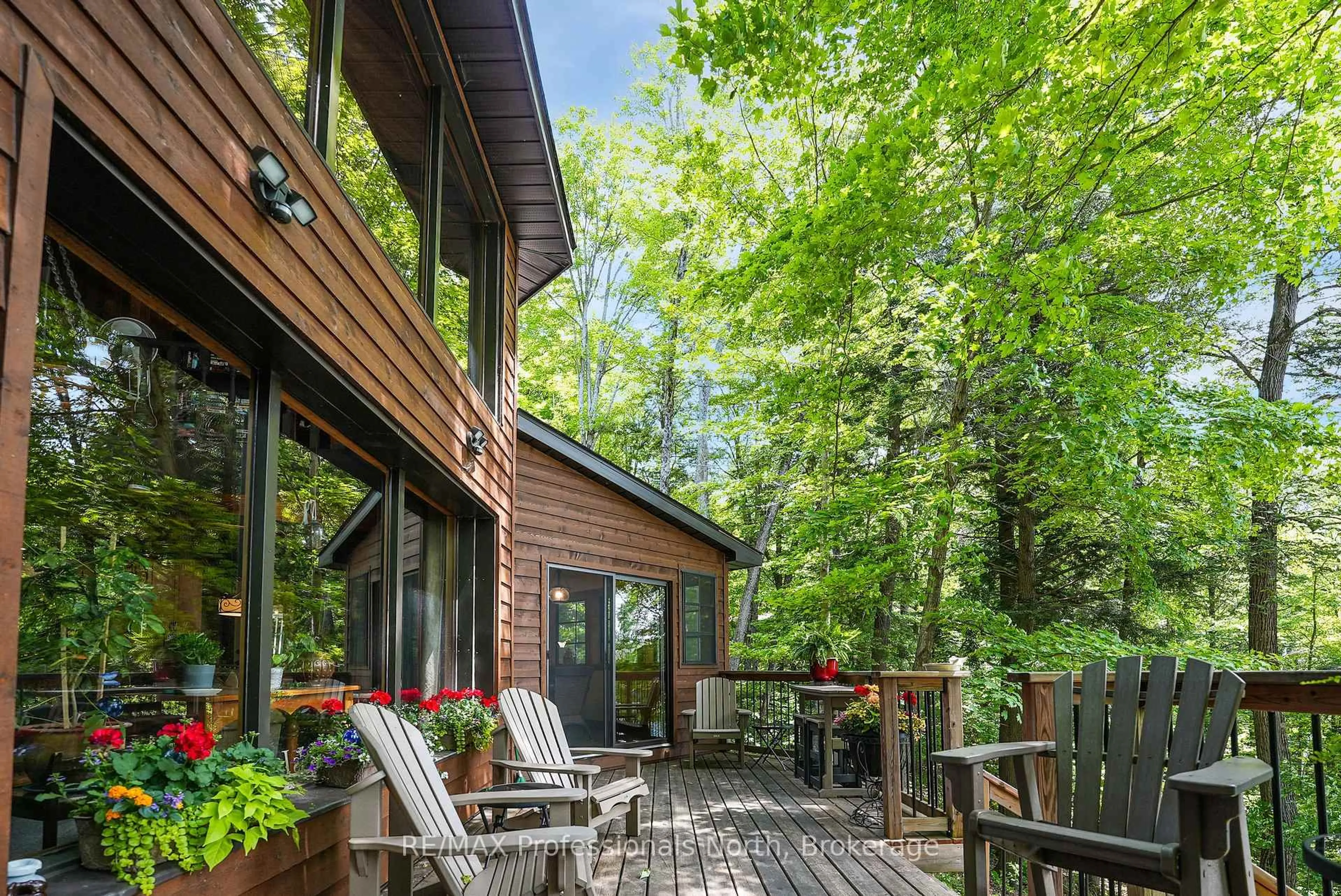 Patio, forest/trees view for 1511 Wenona Lake Rd, Dysart et al Ontario K0M 1S0