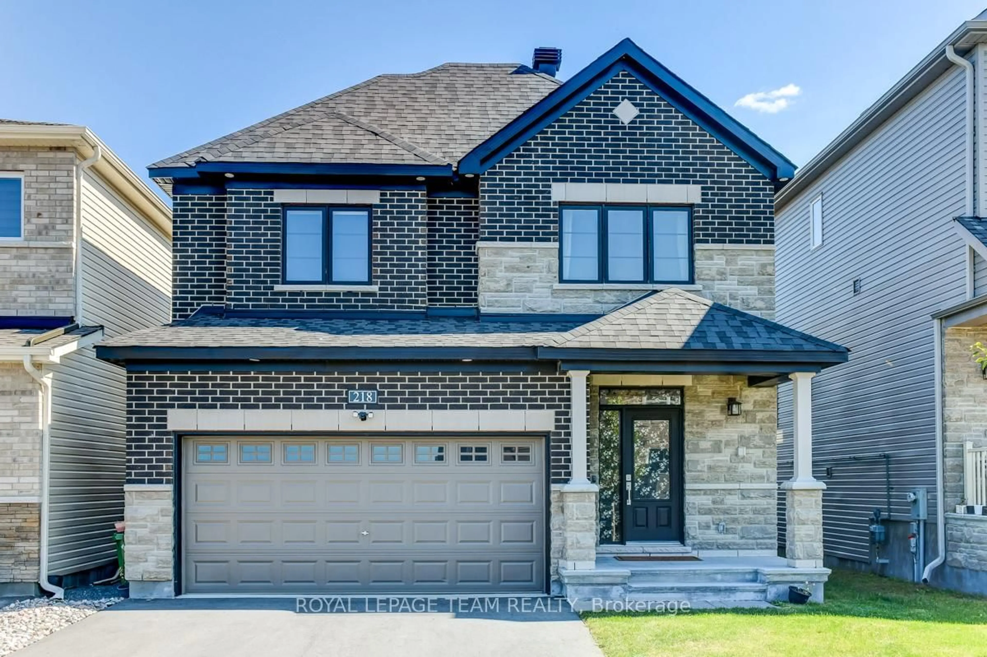 Home with brick exterior material, street for 218 CALVINGTON Ave, Ottawa Ontario K2T 0P8