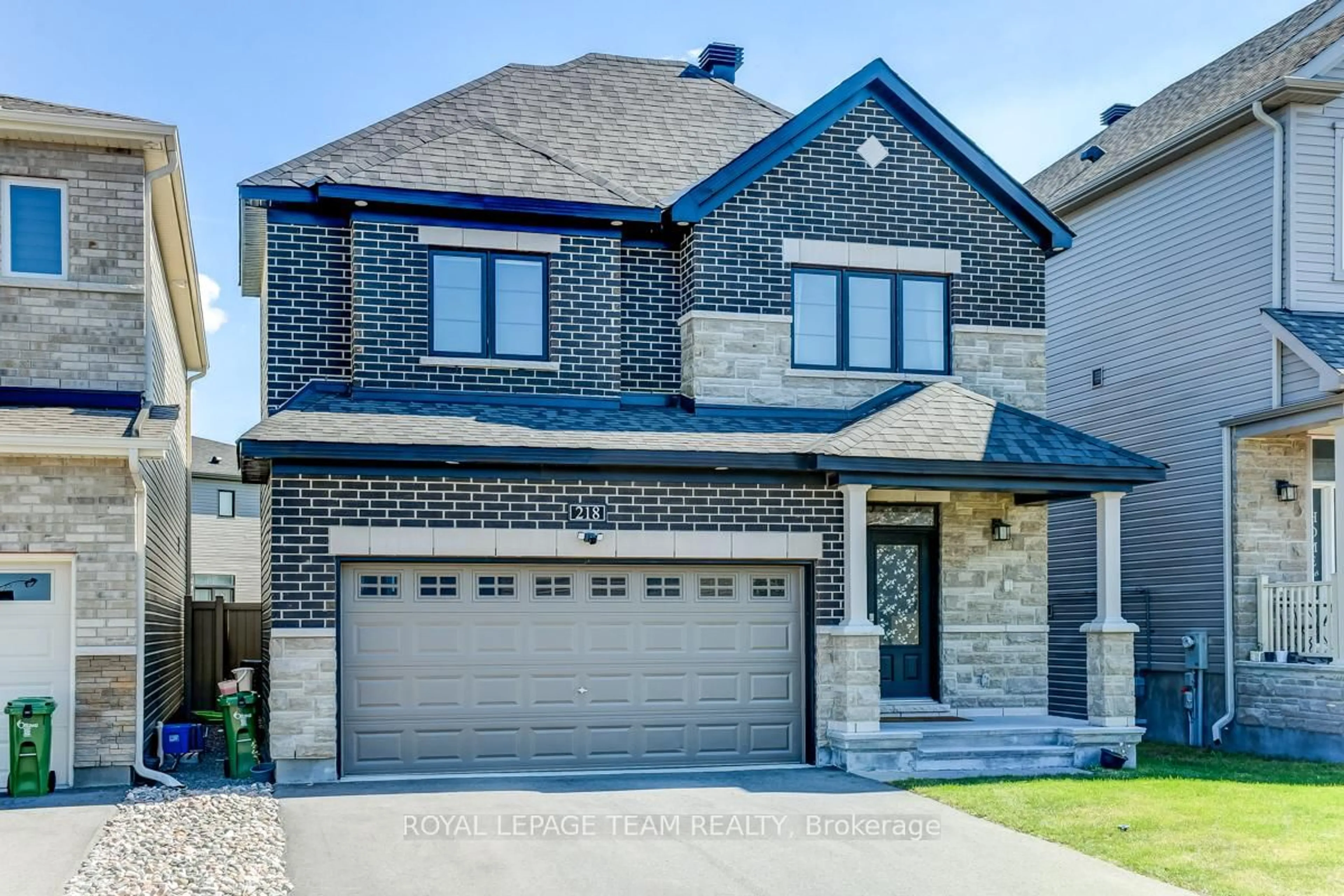 Home with brick exterior material, street for 218 CALVINGTON Ave, Ottawa Ontario K2T 0P8