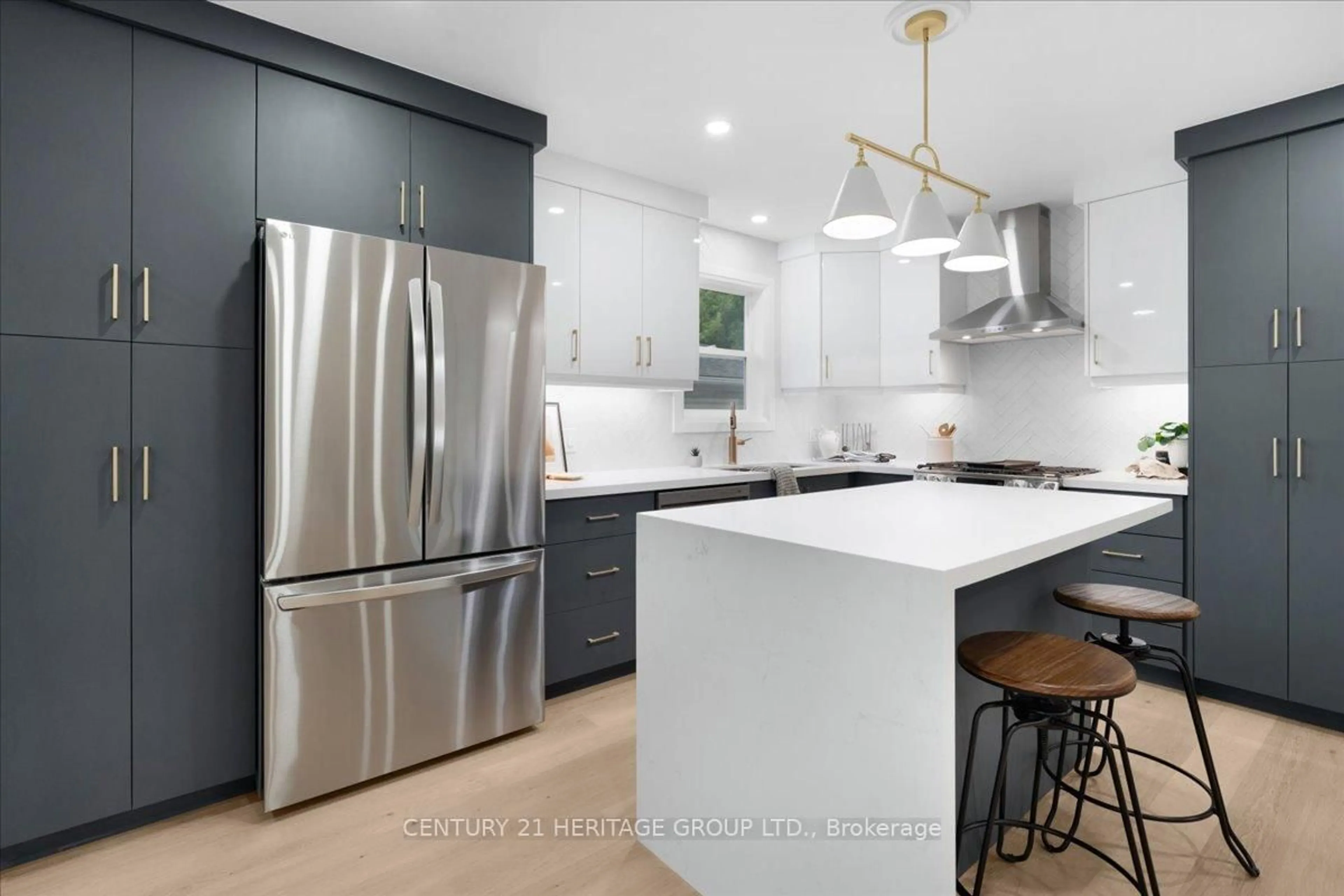 Open concept kitchen, ceramic/tile floor for 15 Mellenby St, Hamilton Ontario L8J 1E6