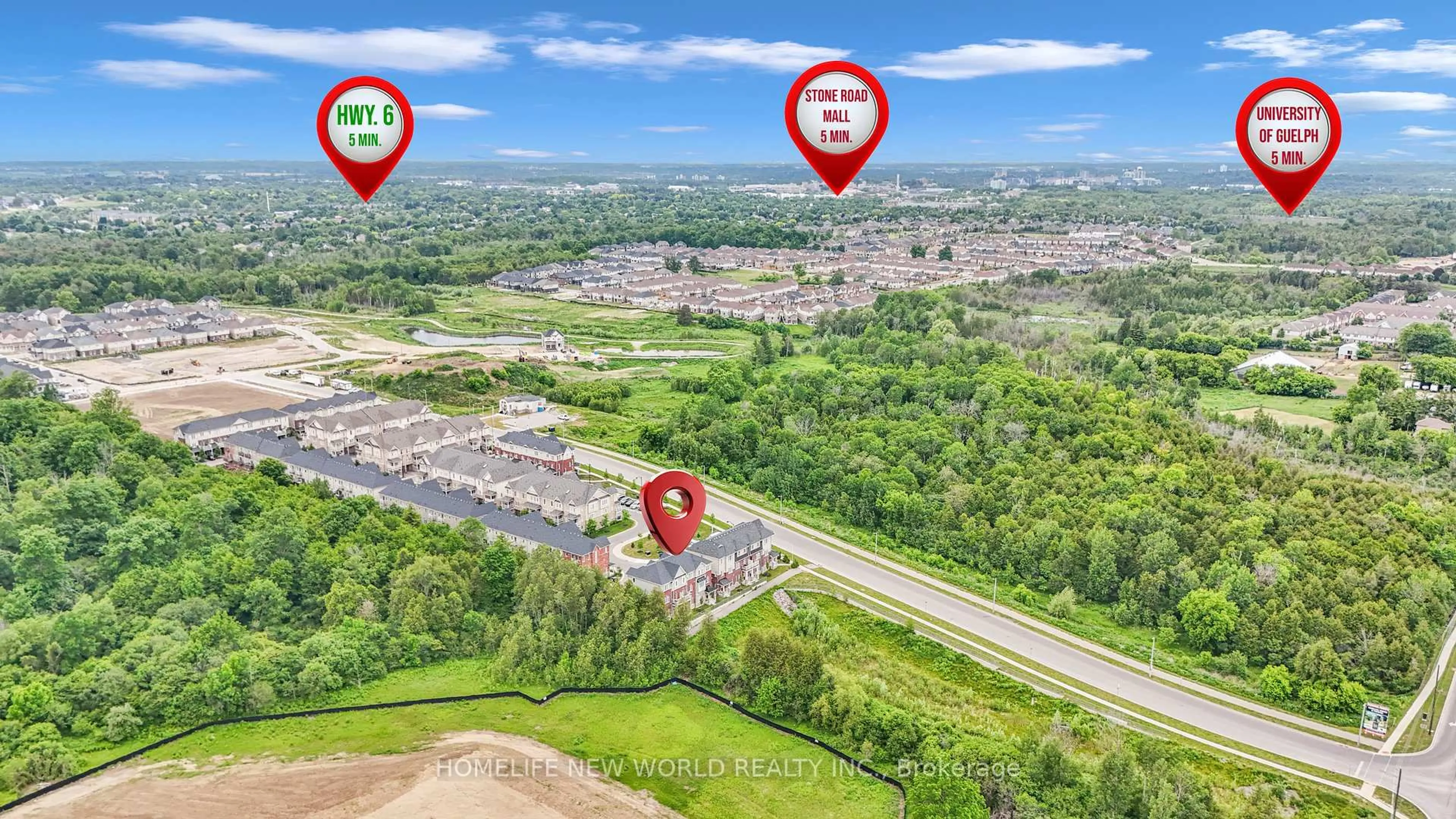 A pic from outside/outdoor area/front of a property/back of a property/a pic from drone, unknown for 88 Decorso Dr #71, Guelph Ontario N1L 0A9