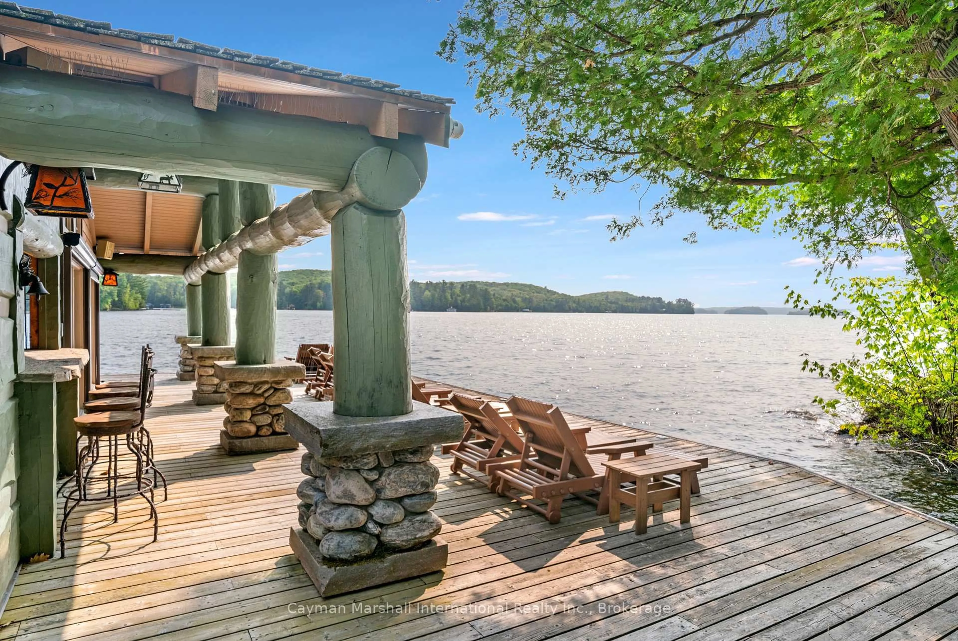Patio, water/lake/river/ocean view for 1100 Delbrooke Rd #2, Lake of Bays Ontario P0A 1H0