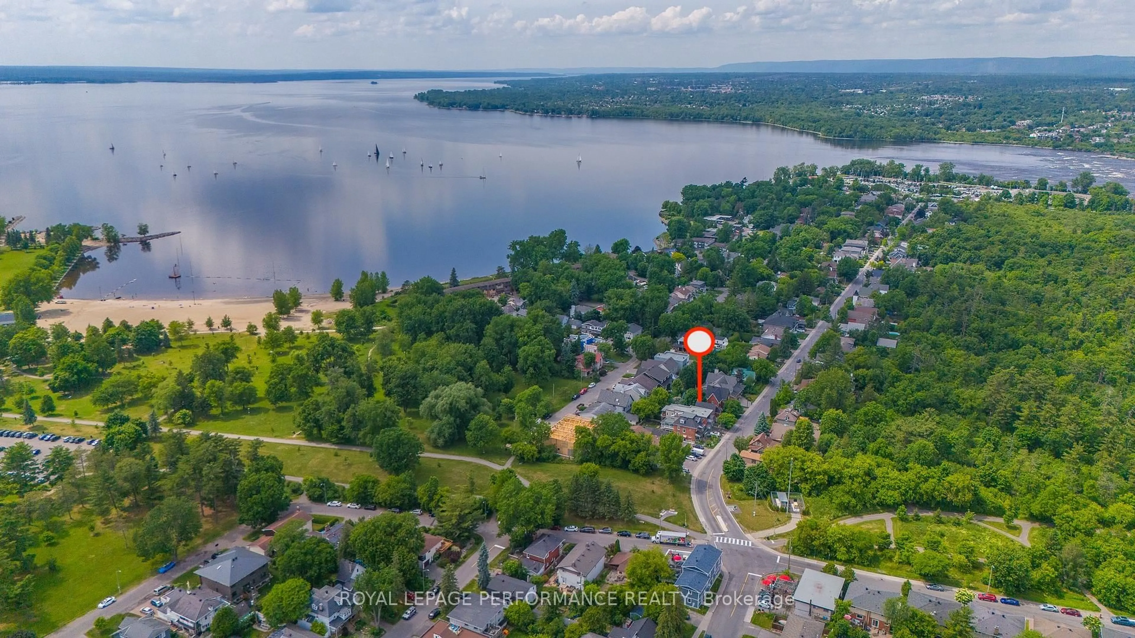 A pic from outside/outdoor area/front of a property/back of a property/a pic from drone, water/lake/river/ocean view for 236 Britannia Rd, Ottawa Ontario K2B 5X2