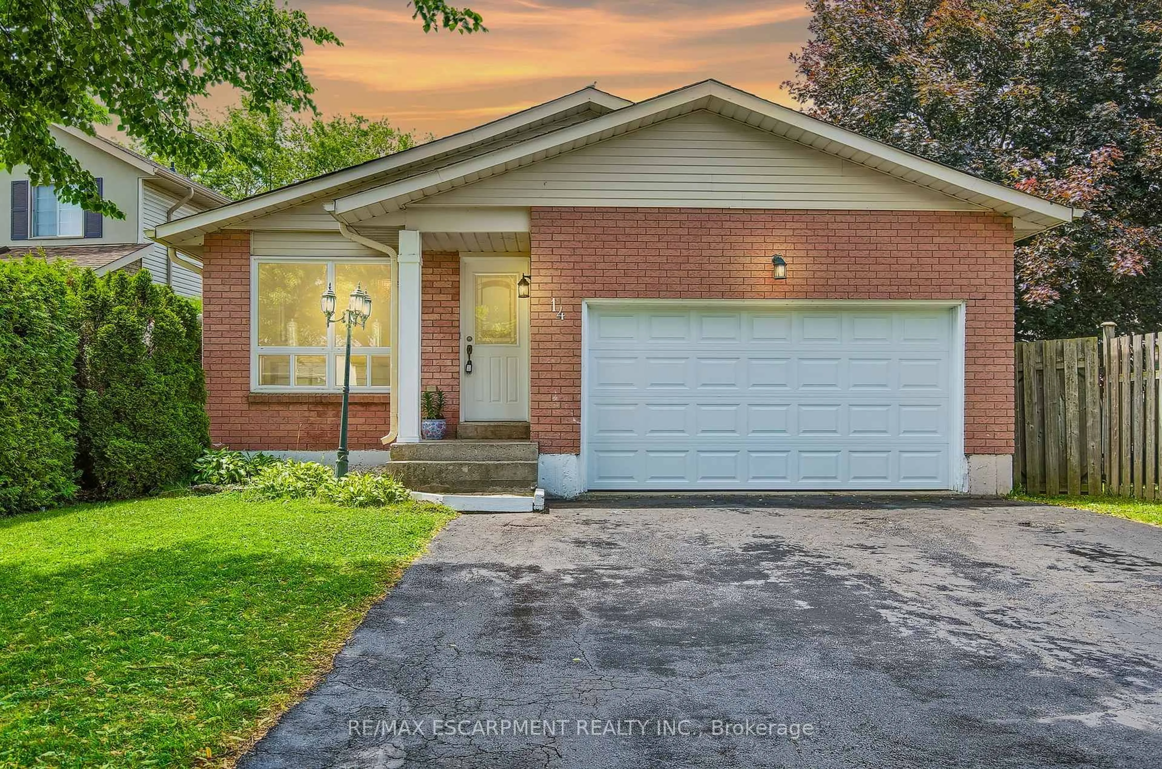 Home with brick exterior material, street for 14 Ashridge Pl, Hamilton Ontario L8W 3S6