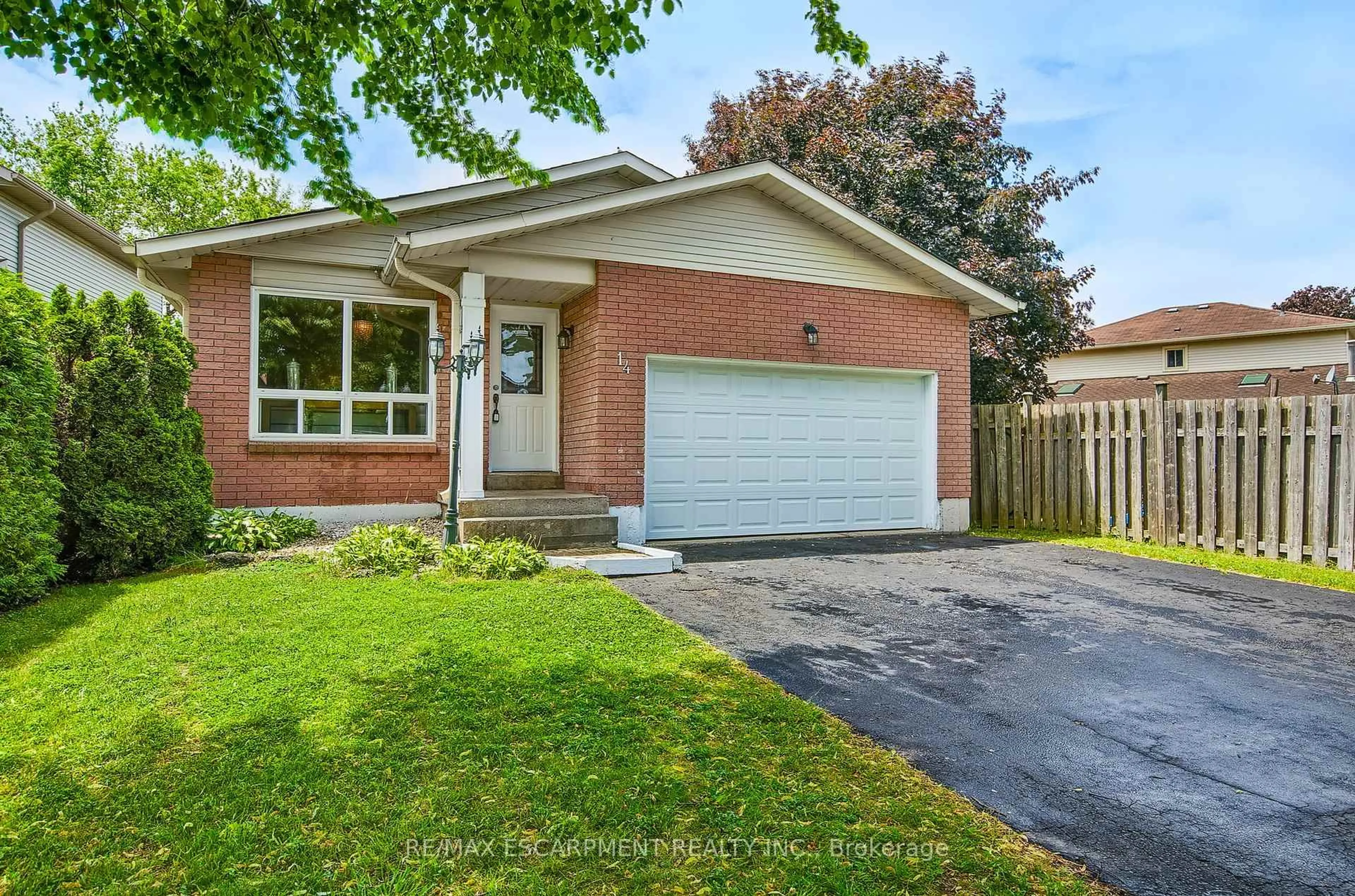 Home with brick exterior material, street for 14 Ashridge Pl, Hamilton Ontario L8W 3S6