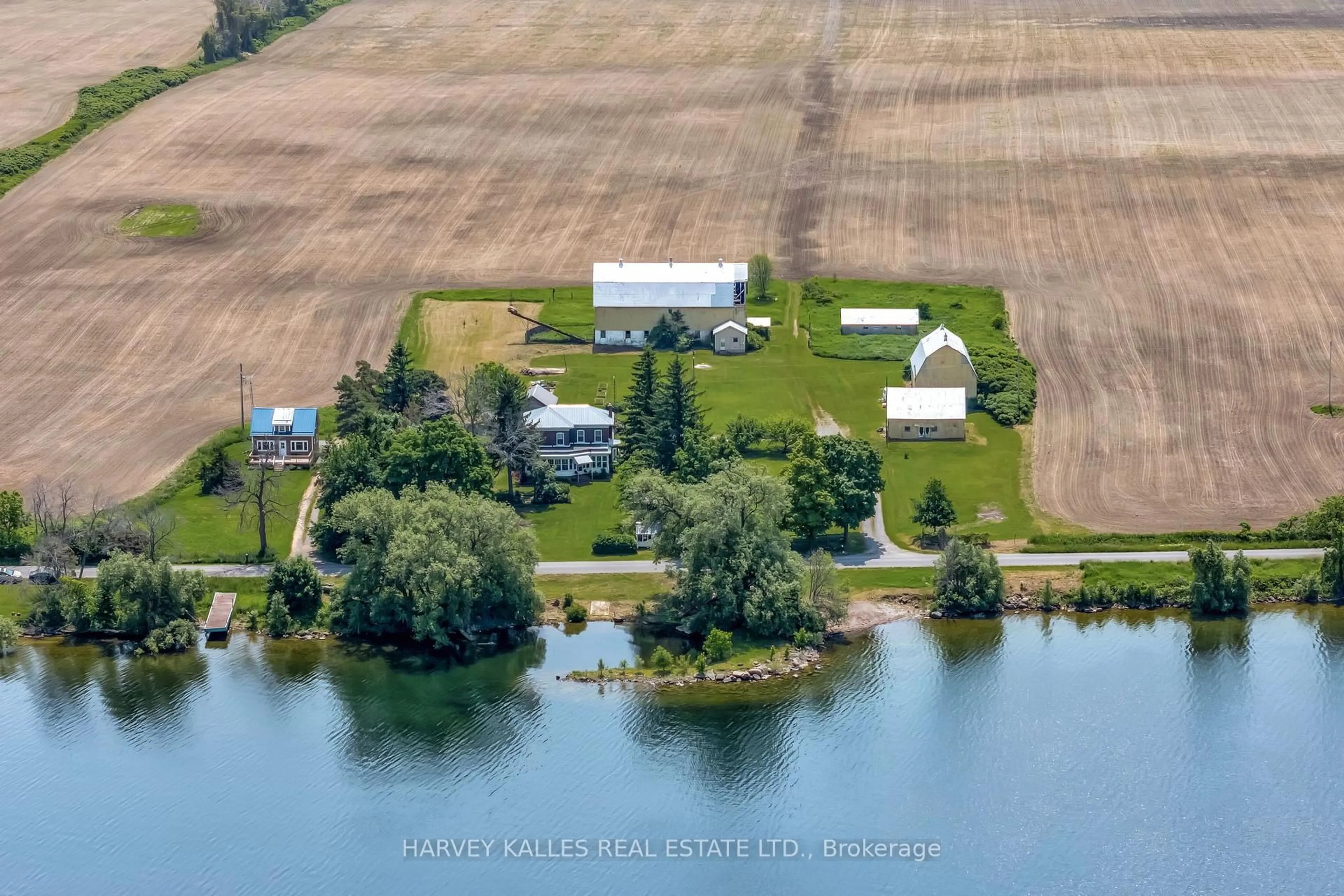 A pic from outside/outdoor area/front of a property/back of a property/a pic from drone, water/lake/river/ocean view for 478 Cressy Bayside Rd, Prince Edward County Ontario K0K 2T0