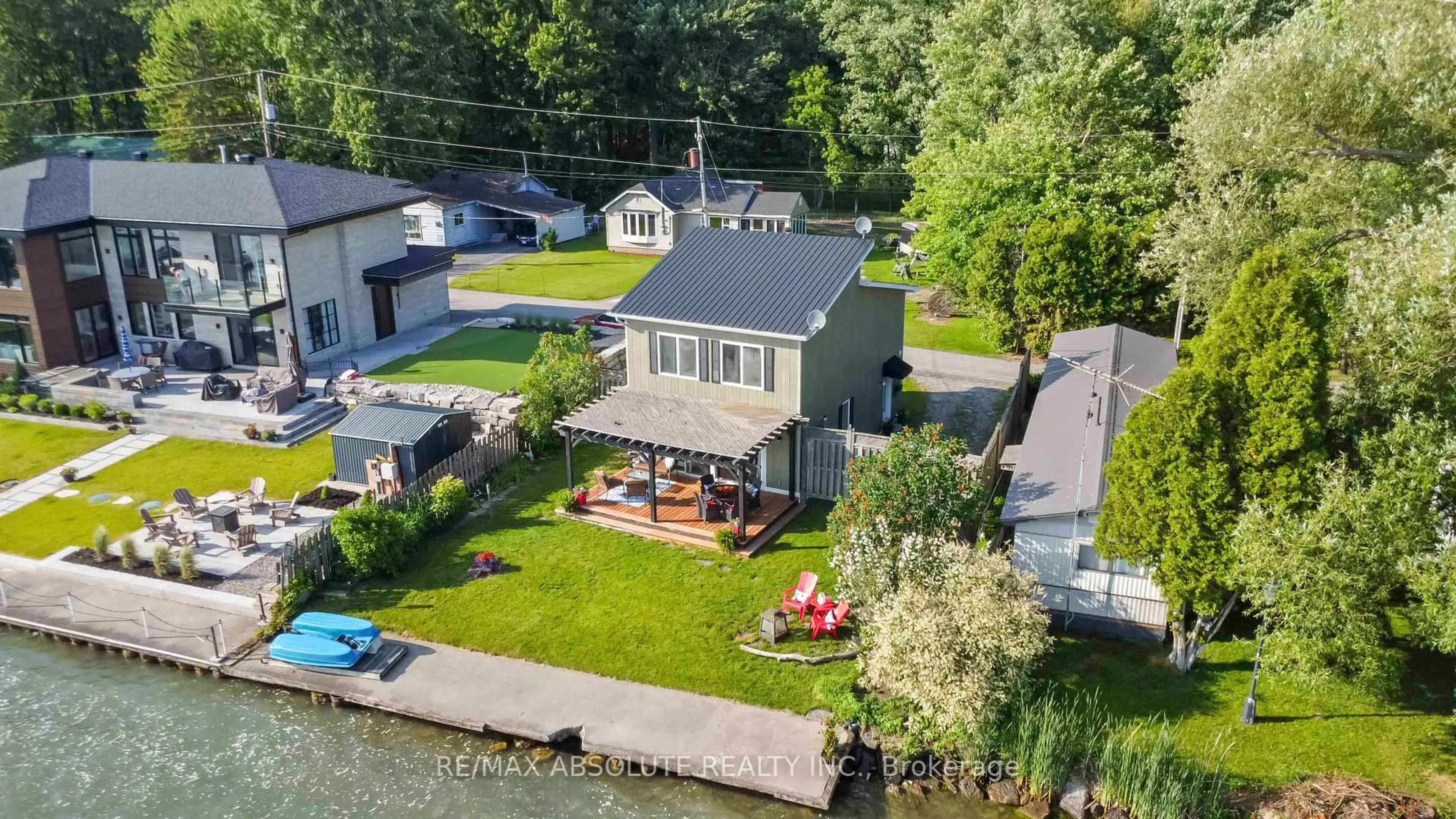 A pic from outside/outdoor area/front of a property/back of a property/a pic from drone, water/lake/river/ocean view for 6318 Willow Dr, South Glengarry Ontario K0C 1E0
