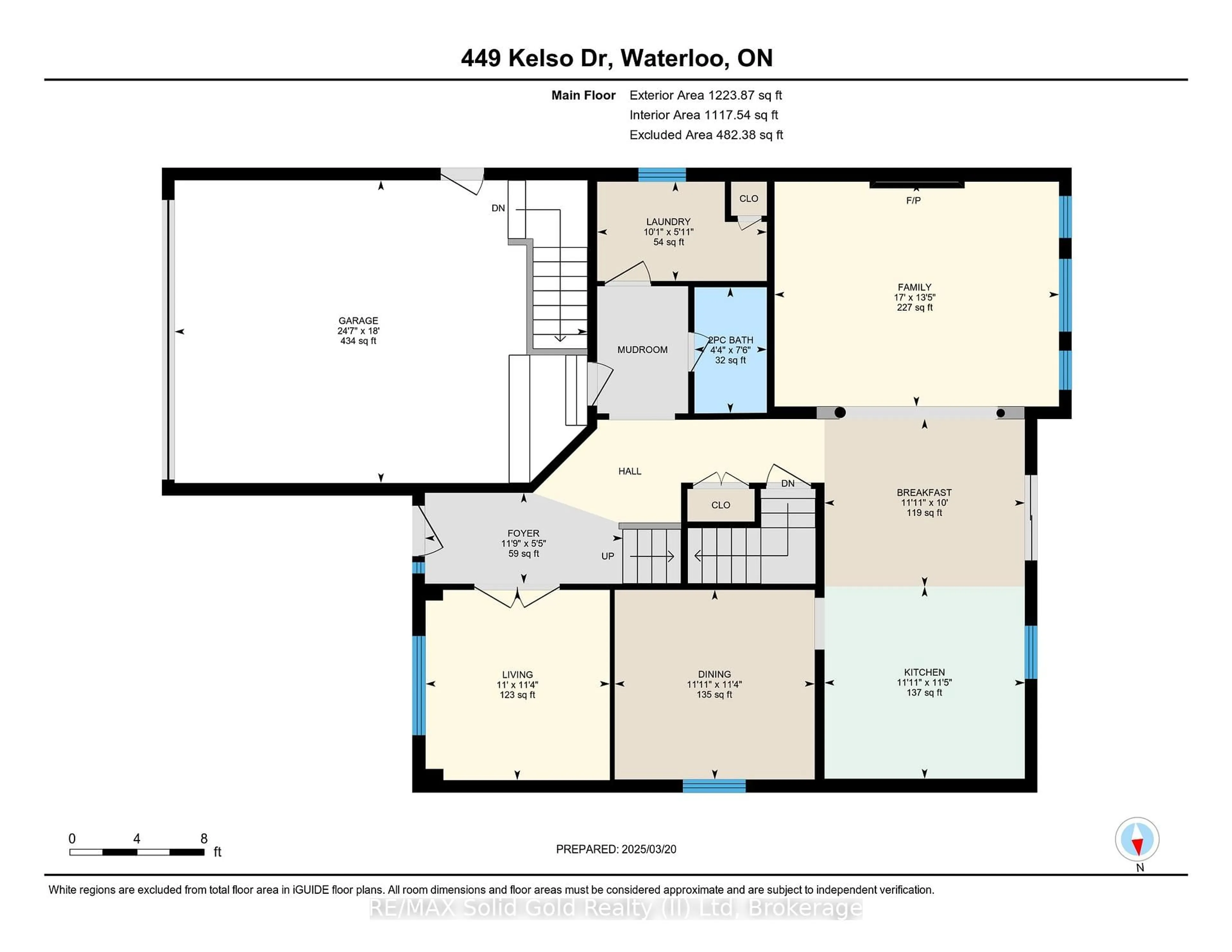 Floor plan for 449 Kelso Dr, Waterloo Ontario N2V 2S2