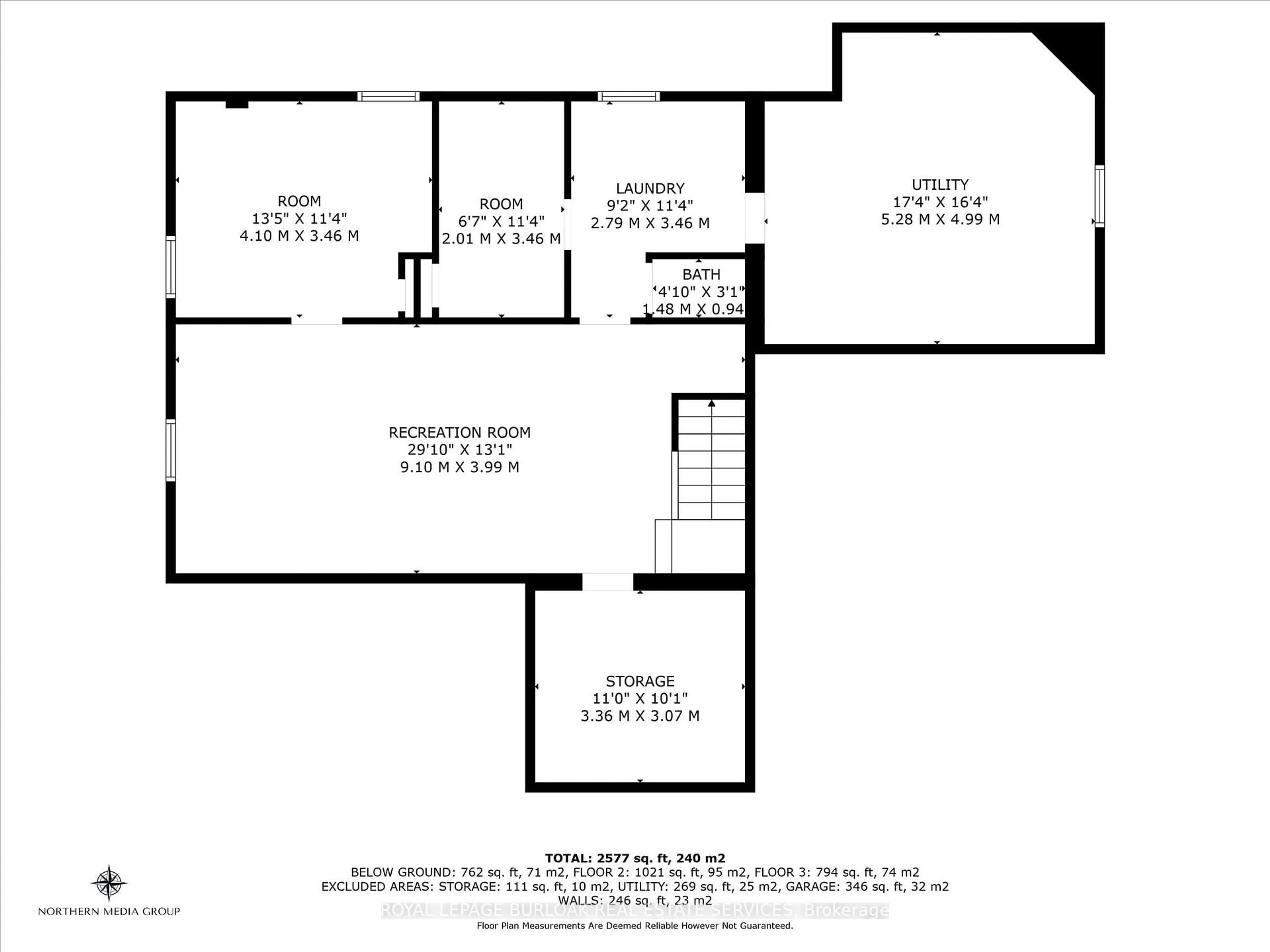 Floor plan for 452 Quigley Rd, Hamilton Ontario L8K 5N3