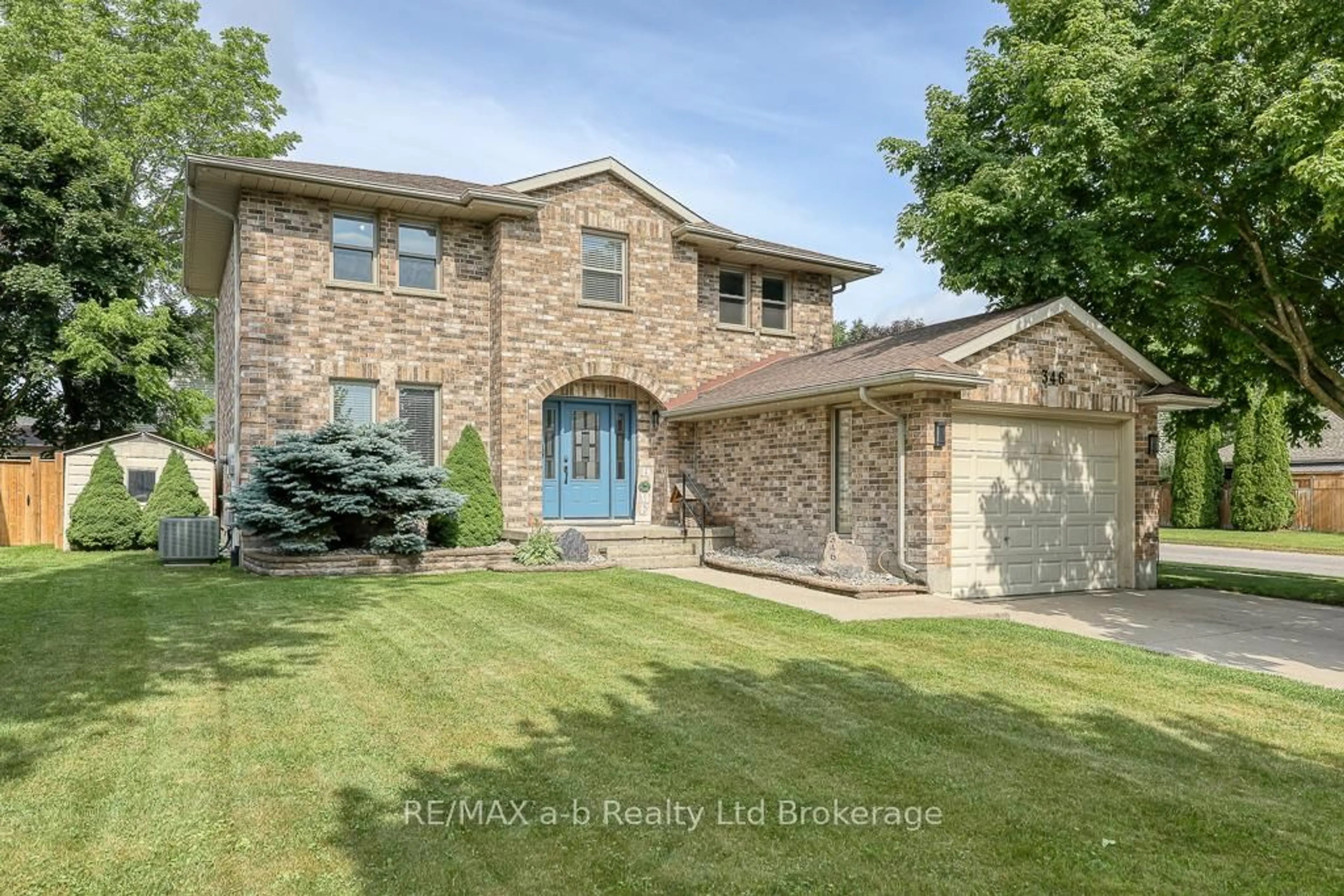 Home with brick exterior material, street for 346 Riverview Dr, Strathroy-Caradoc Ontario N7G 4B7