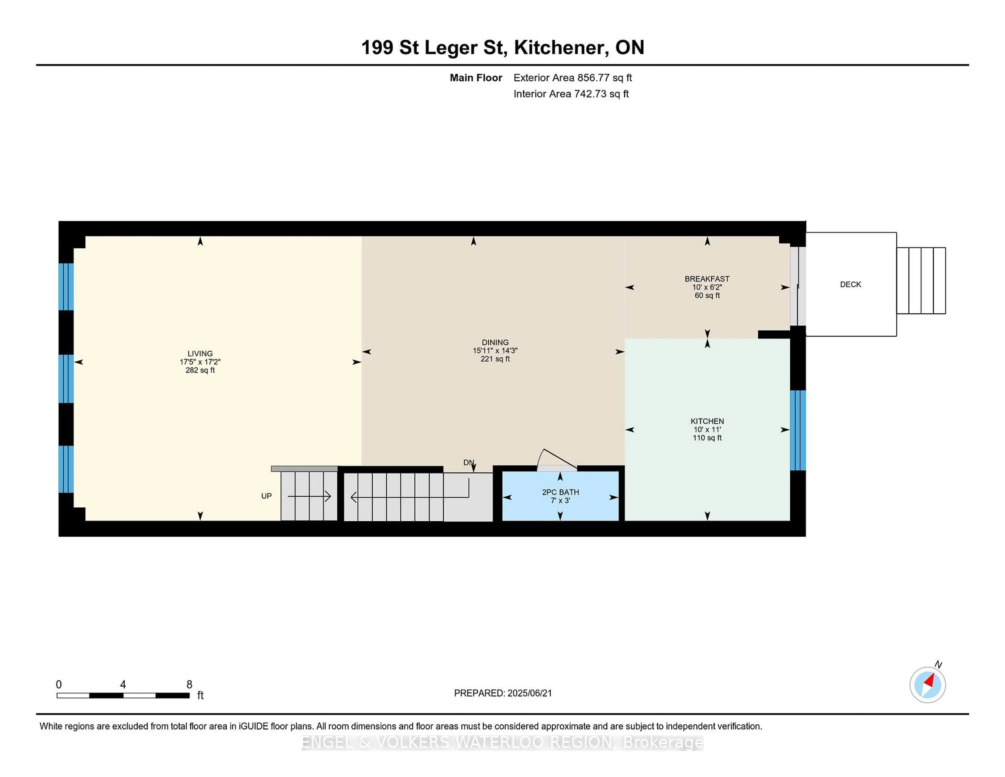 Floor plan for 199 St Leger St, Kitchener Ontario N2H 0B3
