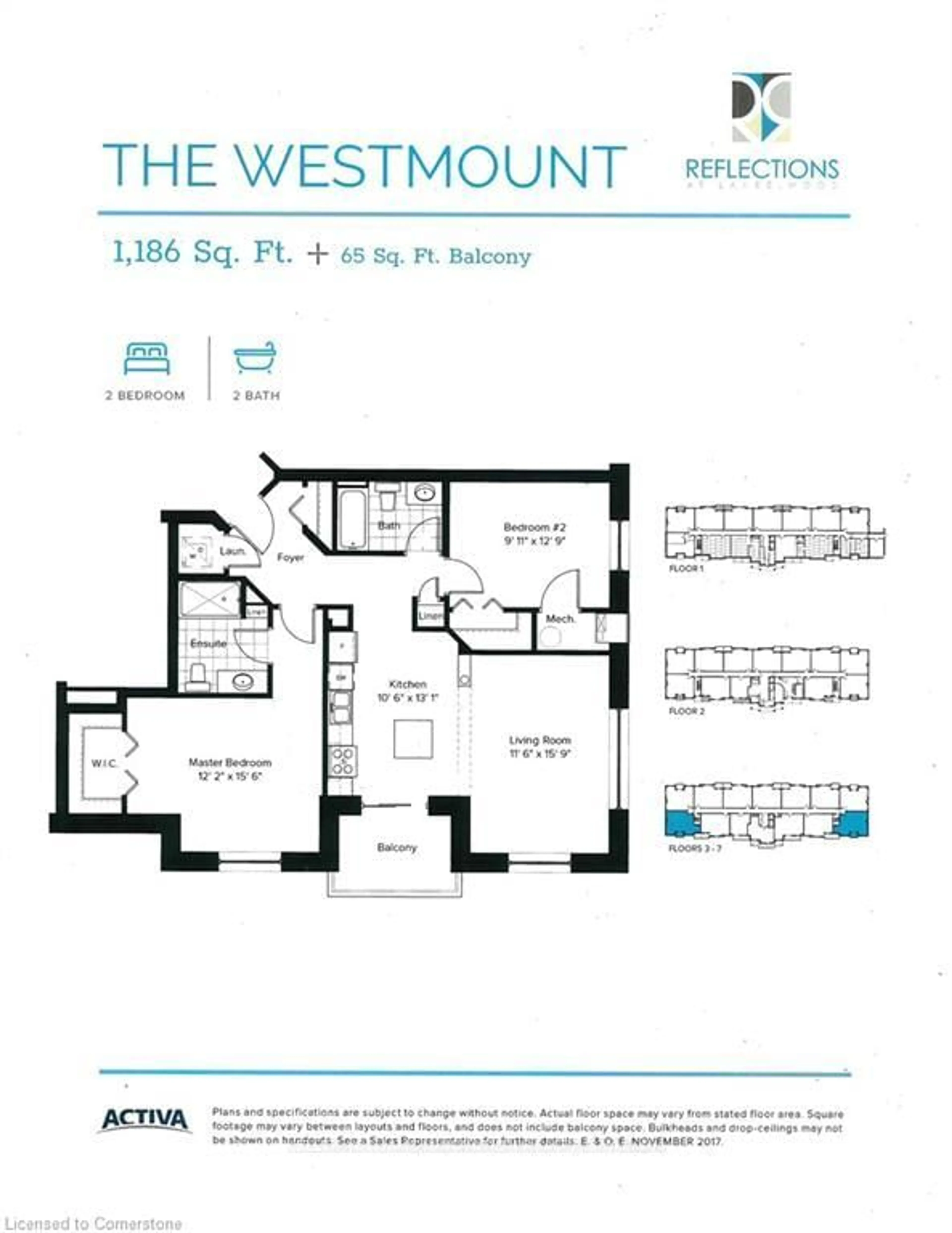 Floor plan for 778 Laurelwood Dr #413, Waterloo Ontario N2V 0G3