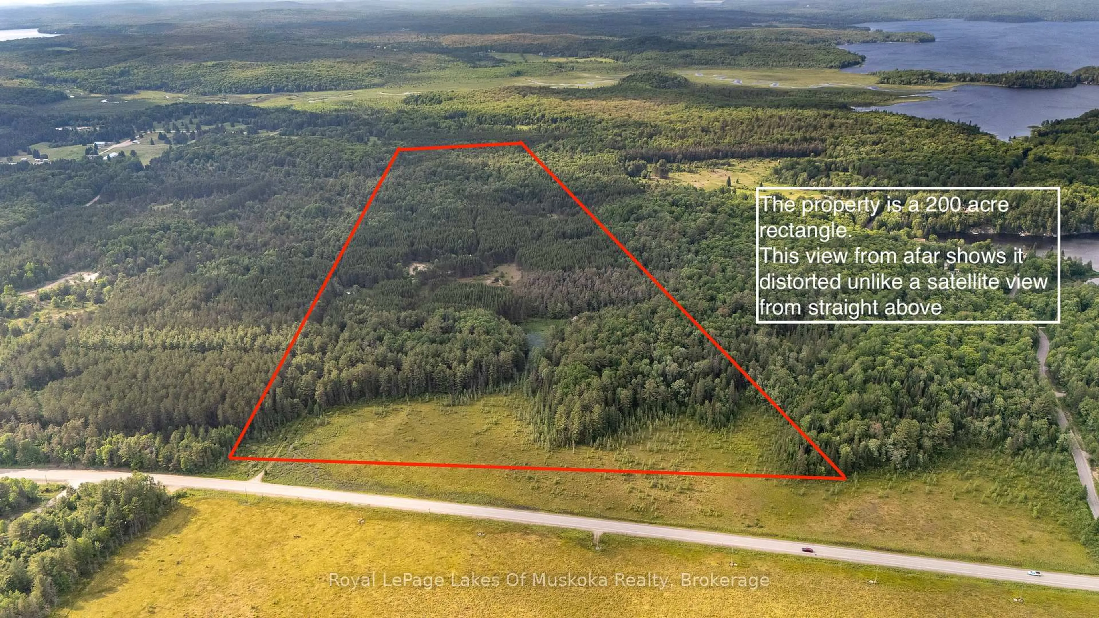 A pic from outside/outdoor area/front of a property/back of a property/a pic from drone, forest/trees view for 1958 518 Highway, McMurrich/Monteith Ontario P0A 1Y0