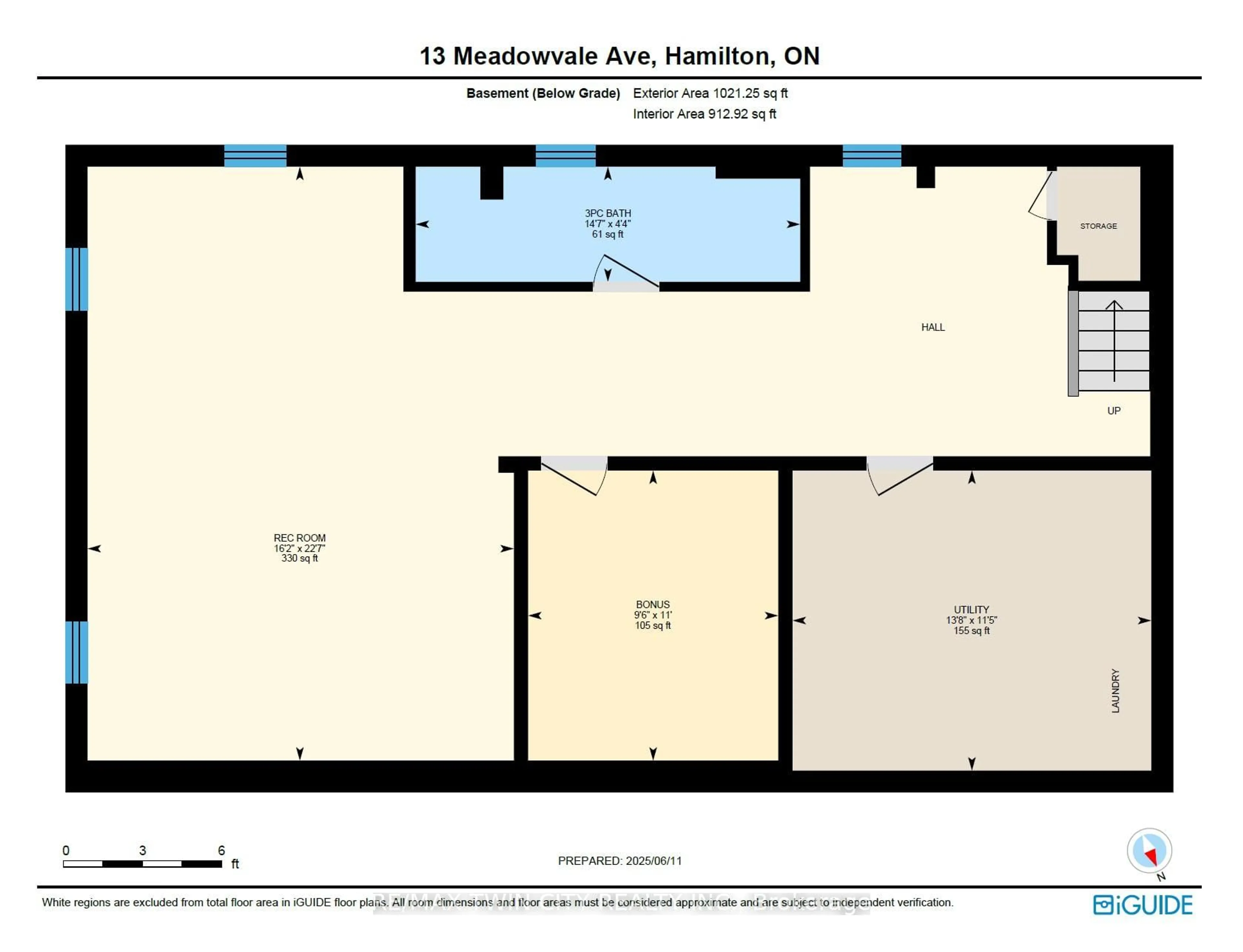 Floor plan for 13 Meadowvale Ave, Hamilton Ontario L8G 2L7