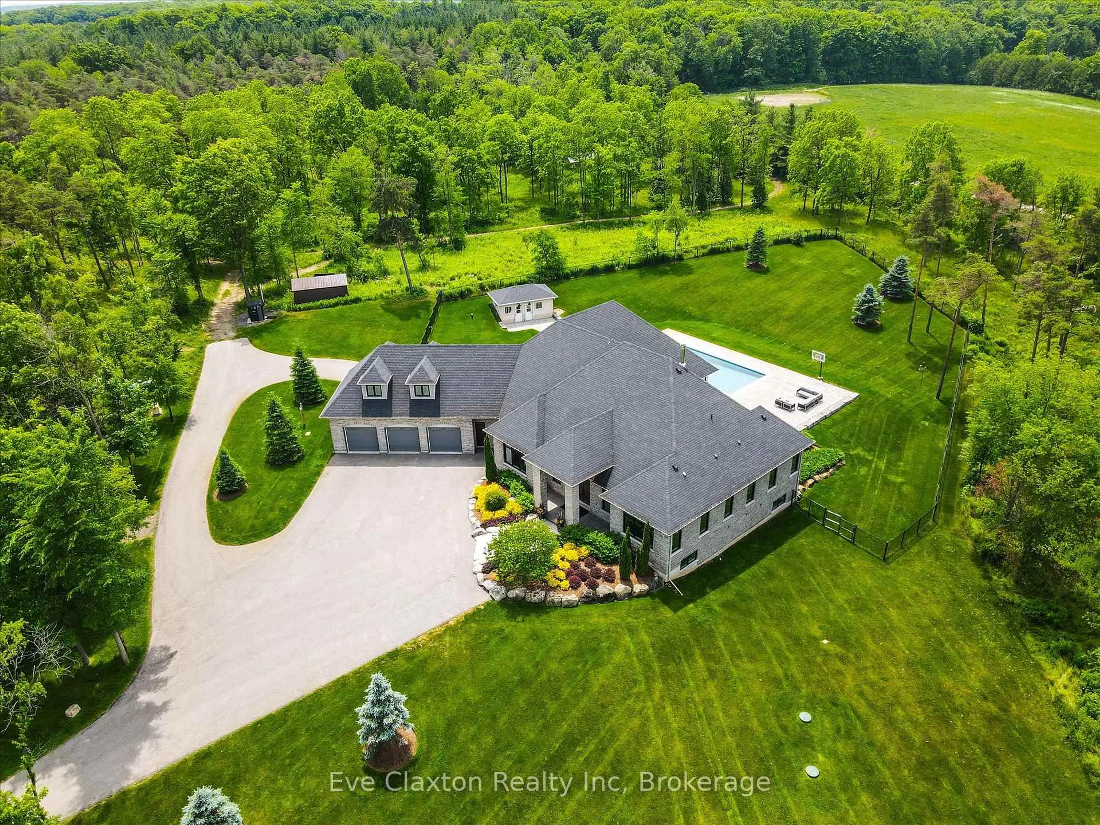 A pic from outside/outdoor area/front of a property/back of a property/a pic from drone, unknown for 6815 Wellington Rd 34, Puslinch Ontario N3C 2V4