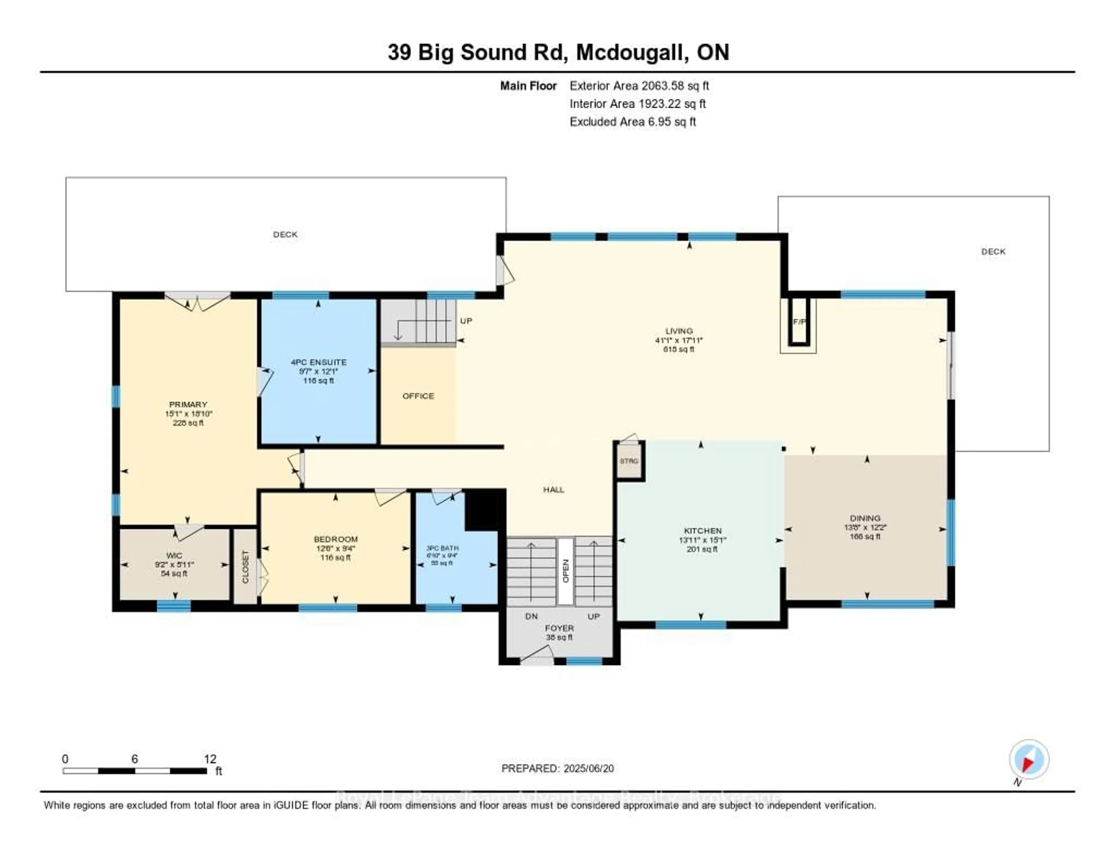 Floor plan for 39 Big Sound Rd, McDougall Ontario P0G 1G0