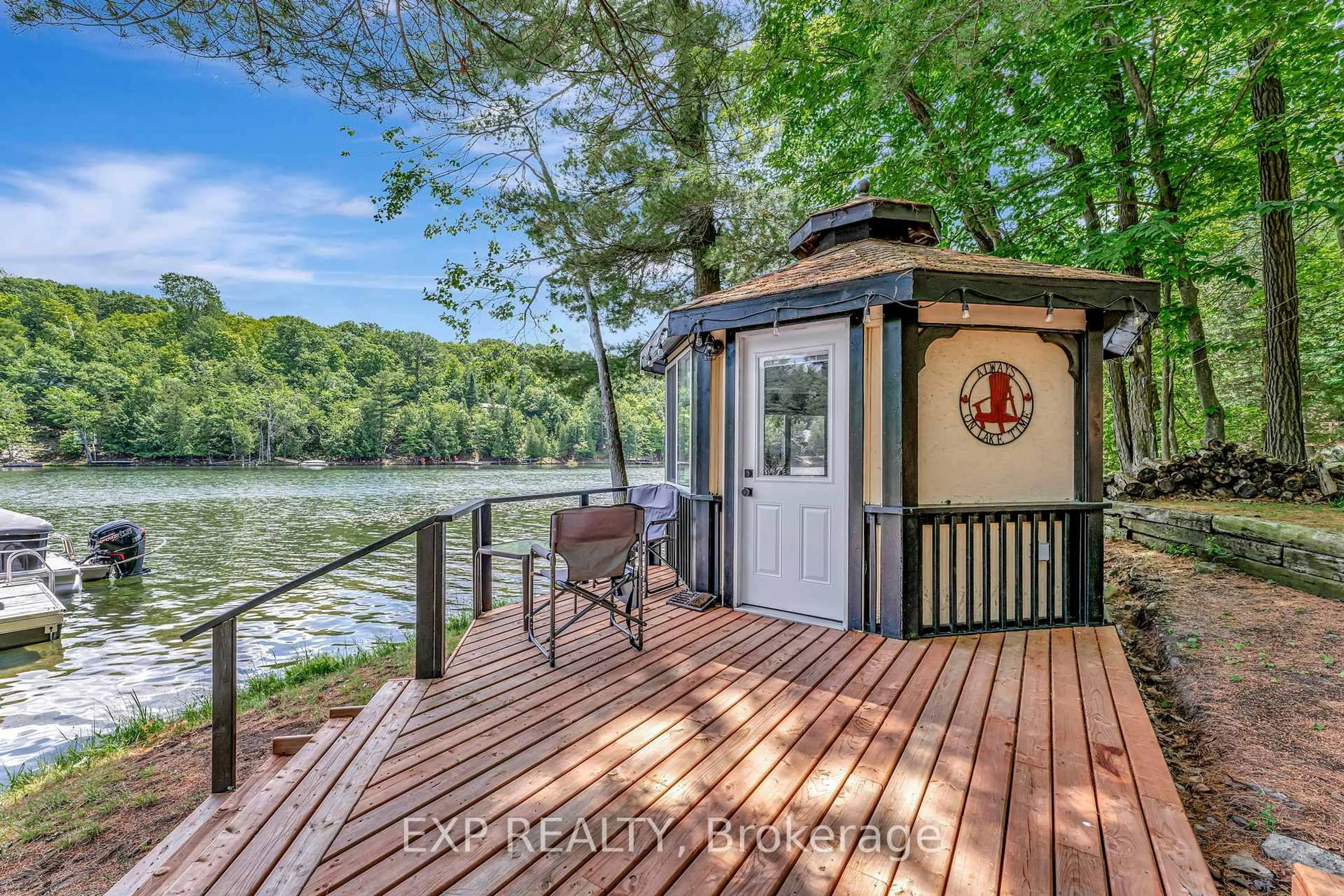 Patio, water/lake/river/ocean view for 159 Sleepy Haven Lane, Perth Road Ontario K0H 2L0