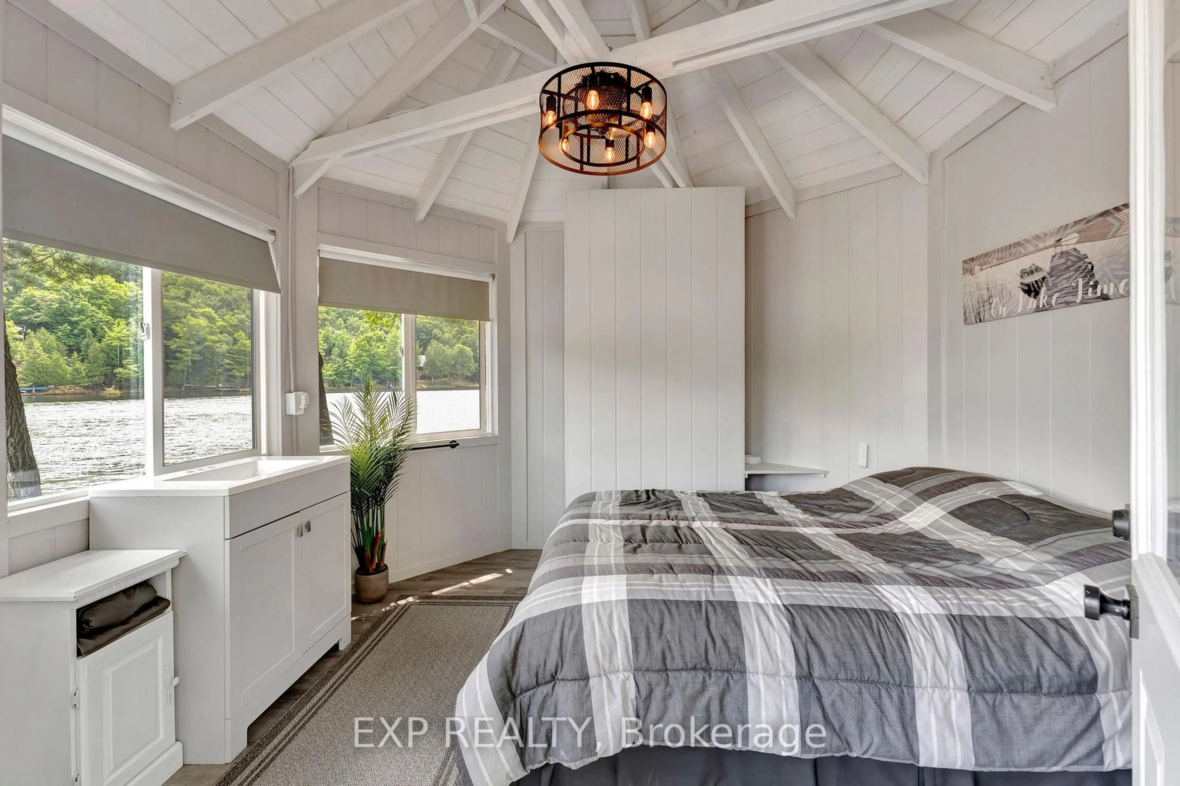 Bedroom with bed, unknown for 159 Sleepy Haven Lane, Perth Road Ontario K0H 2L0