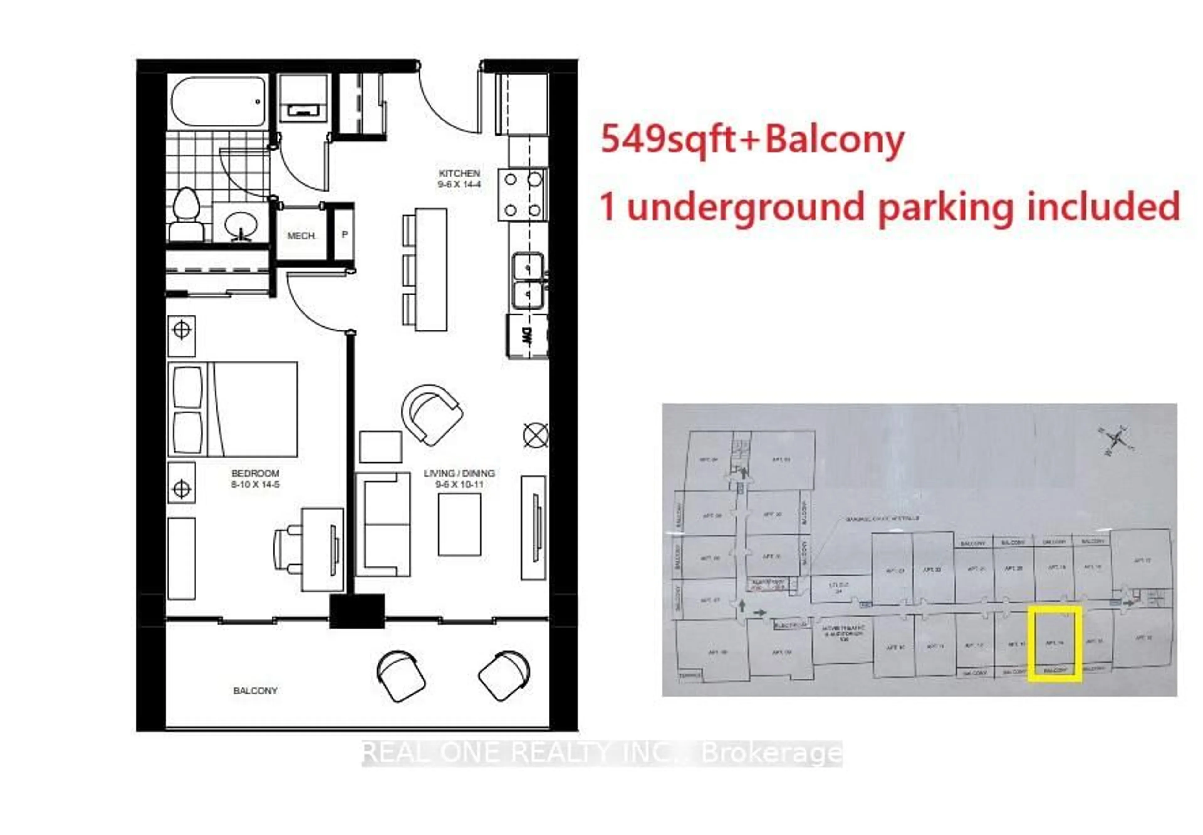 Floor plan for 280 Lester St #514, Waterloo Ontario N2L 0G2