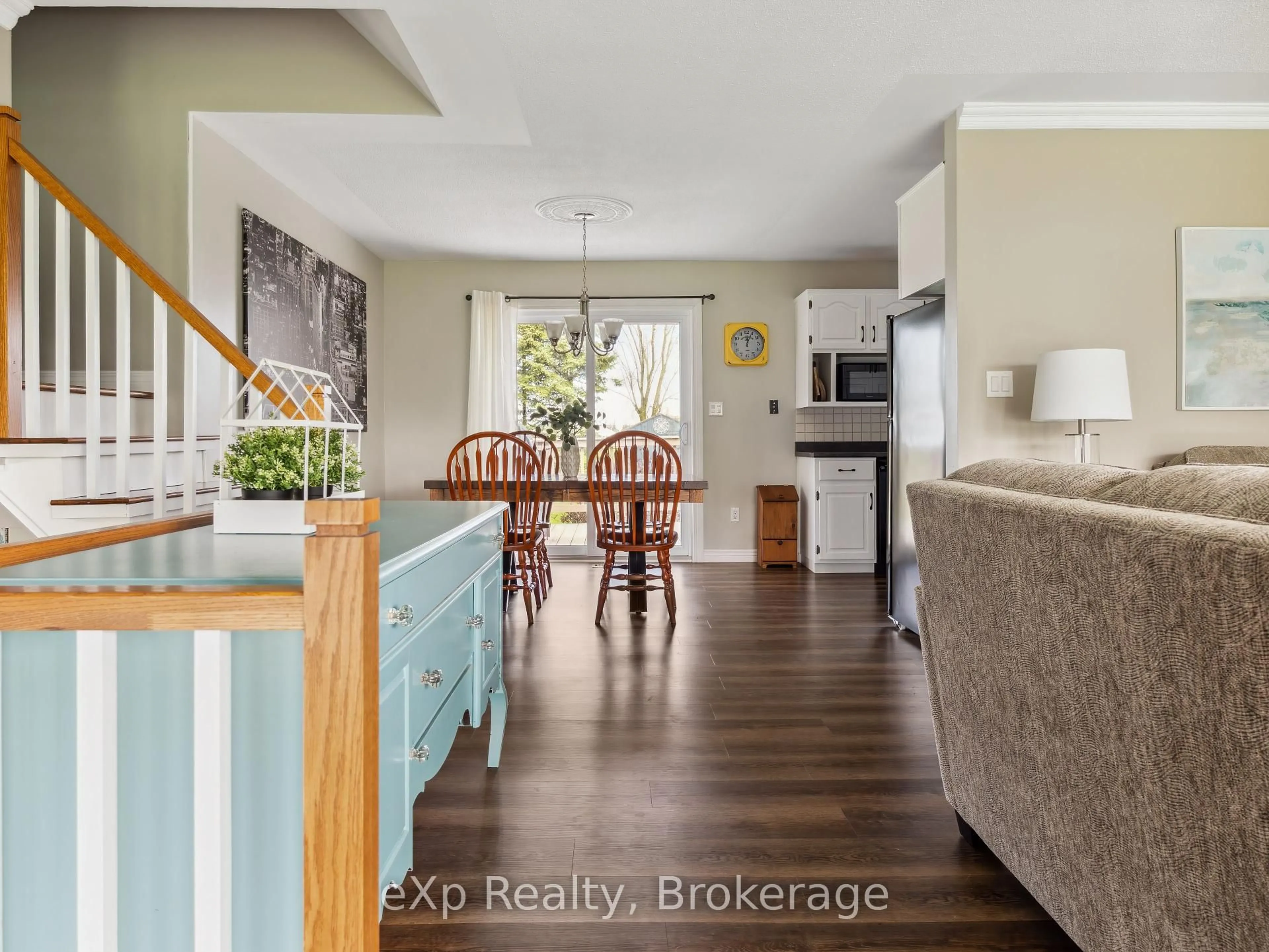 Open concept kitchen, wood/laminate floor for 1806 Perth 139 Rd, St. Marys Ontario N4X 1C8