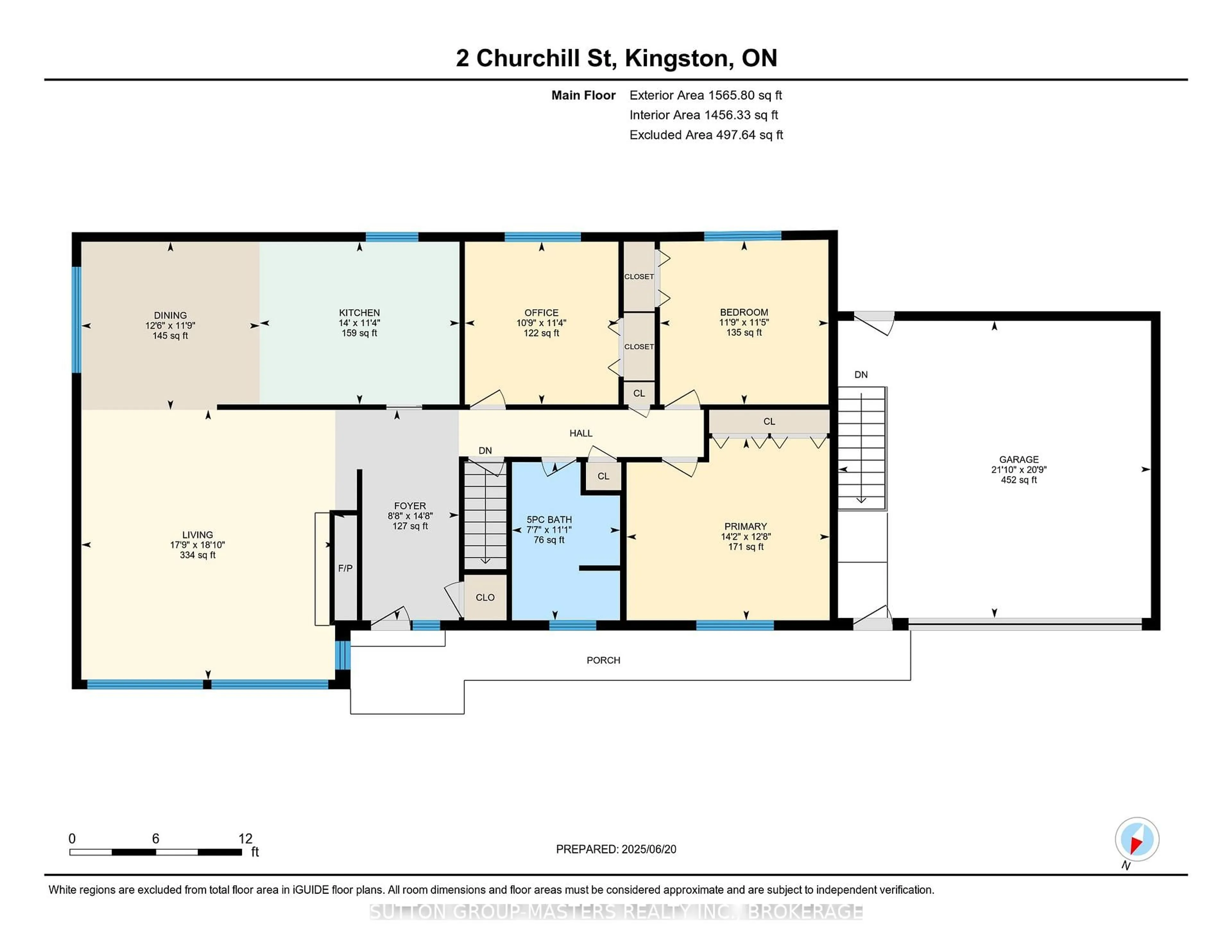 Floor plan for 2 Churchill St, Kingston Ontario K7M 2K5