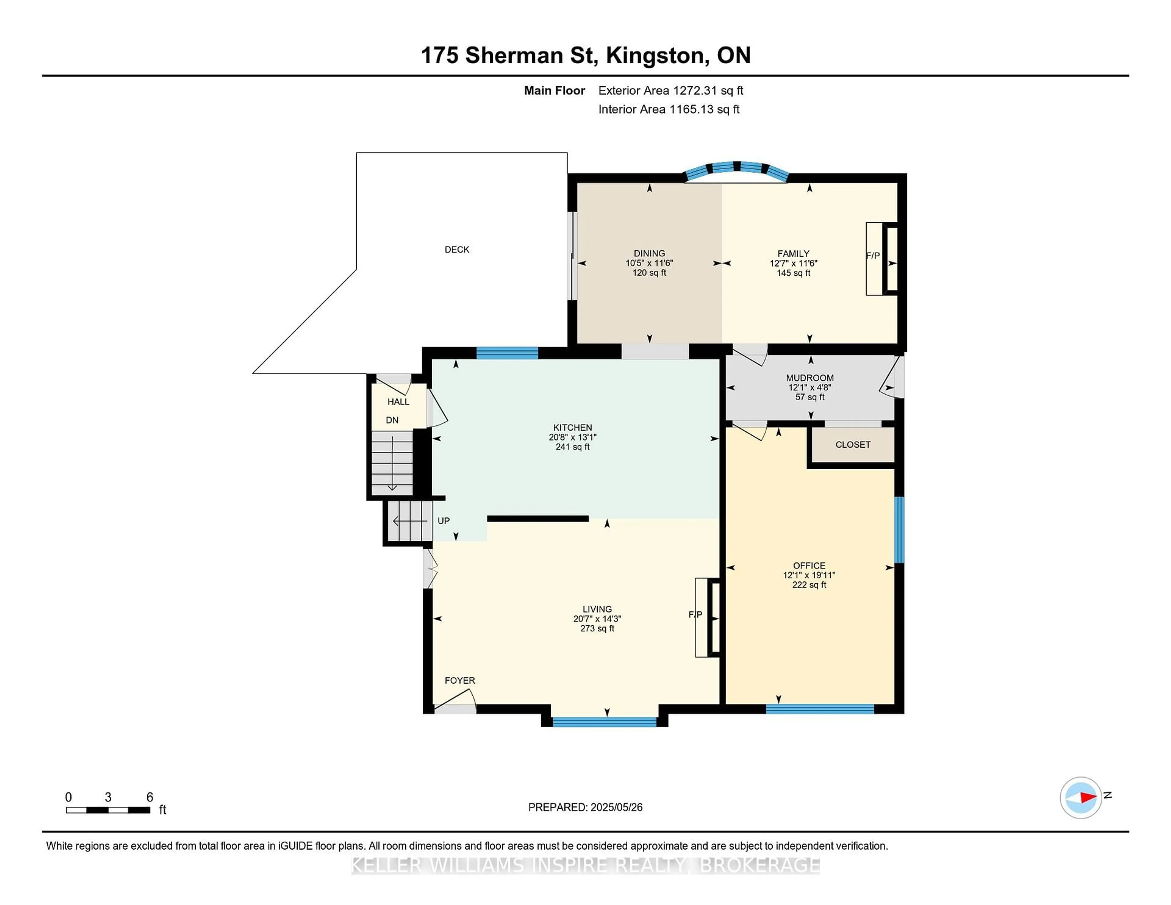 Floor plan for 175 Sherman St, Kingston Ontario K7M 4G9