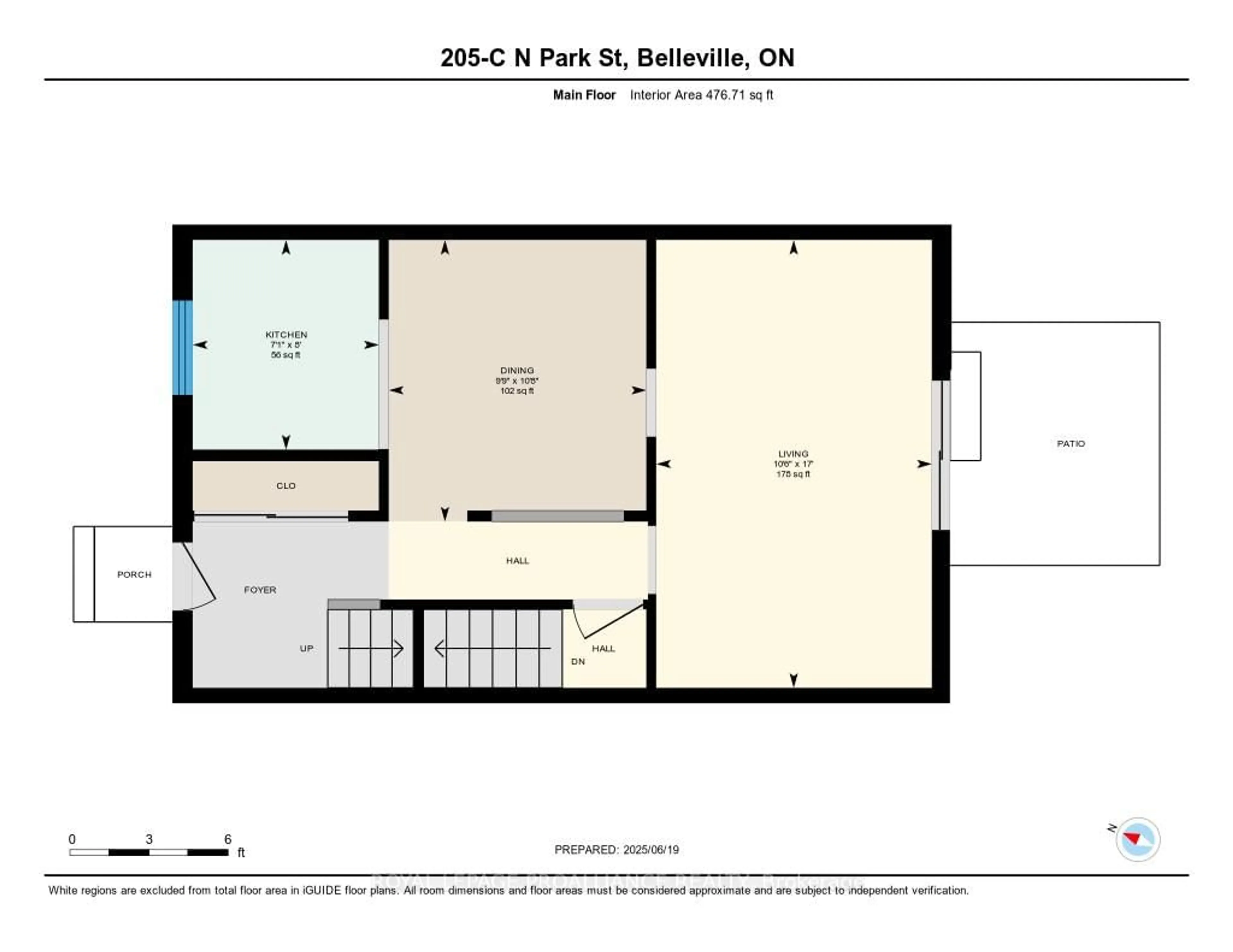 Floor plan for 205C North Park St #12, Belleville Ontario K8P 4T9